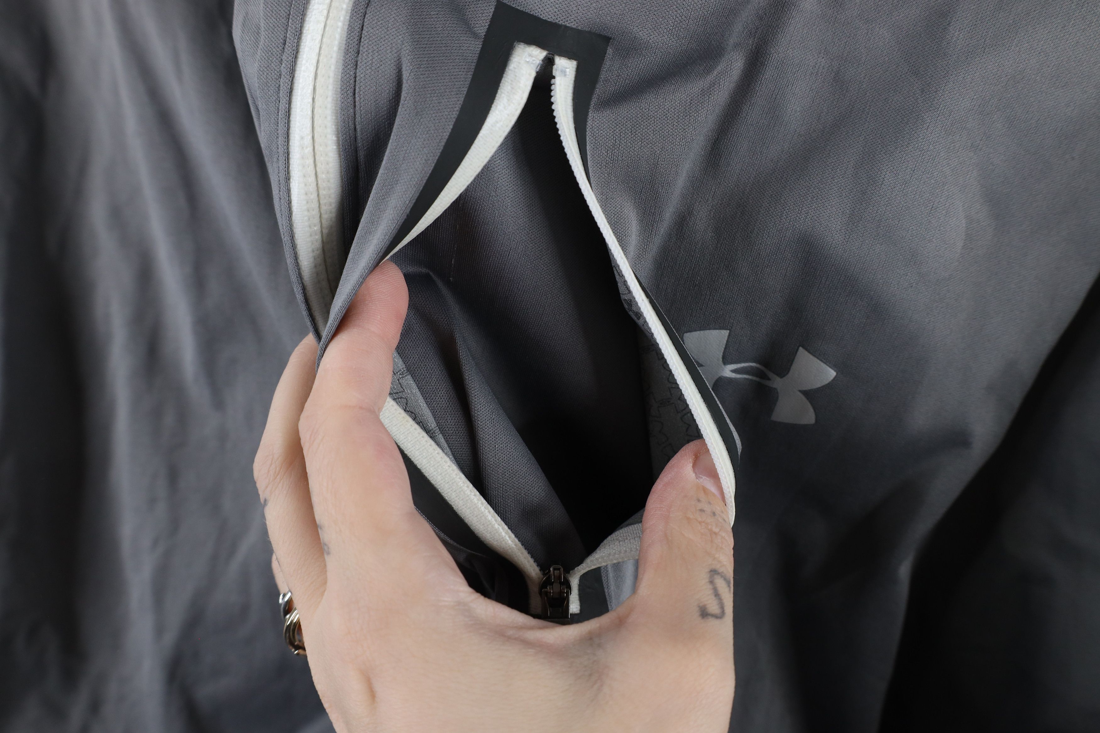 Under Armour × Vintage Under Armour Storm Waterproof Full Zip Rain Jacket Gray Size US M / EU 48-50 / 2 - 10 Thumbnail