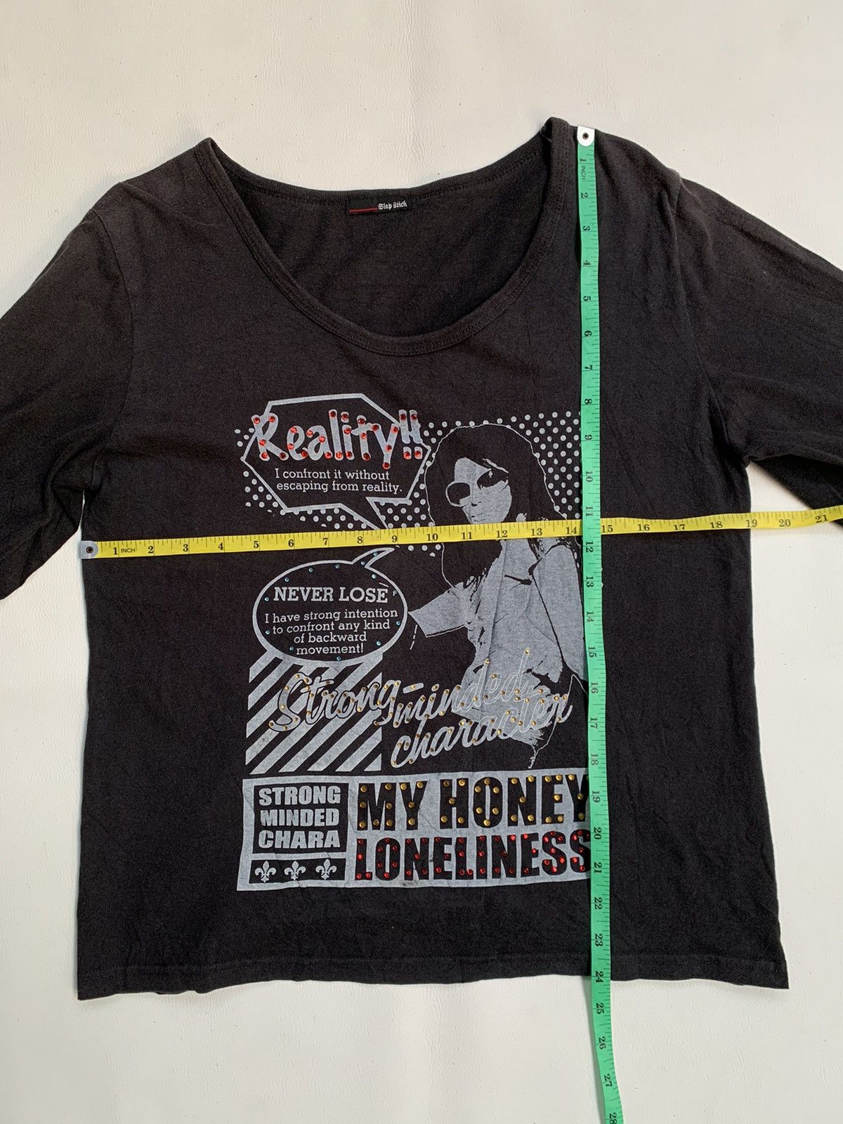 Japanese Brand Undefined Japan Sinp Stick Poem Longsleeve tee Size US M / EU 48-50 / 2 - 7 Thumbnail