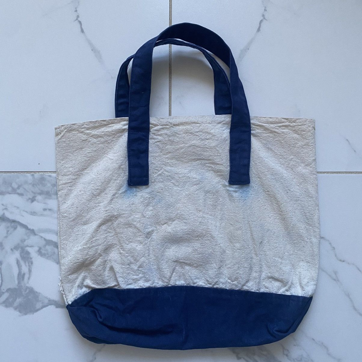 Vintage Vintage 1996 Olympics Atlanta Tote Bag Beige Navy Small Size ONE SIZE - 2 Thumbnail