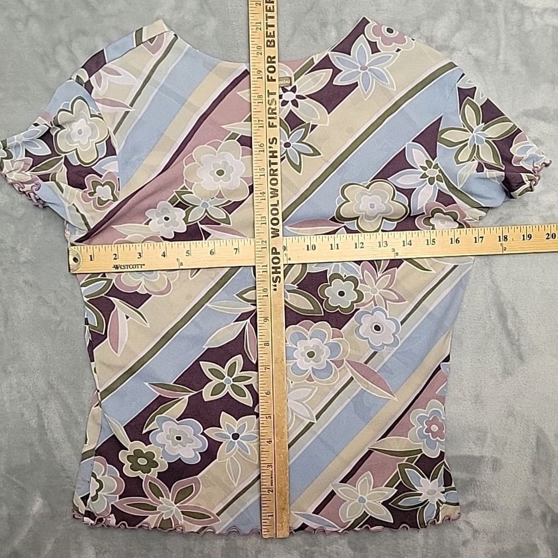 Vintage VINTAGE Columbia Vertex Shirt Womens M Floral Stripe Nylon Stretch Hiking Top Y2K 2000s Purple Short Sleeve T-Shirt Mens Womens Boys Girls Size M / US 6-8 / IT 42-44 - 6 Thumbnail