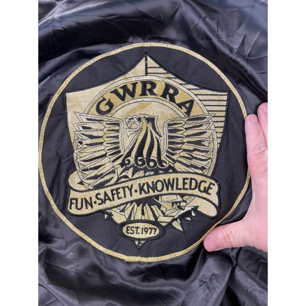 Vintage Vintage ASW Satin Jacket GWRRA Gold Wing Biker Varsity Size US XL / EU 56 / 4 - 1 Thumbnail