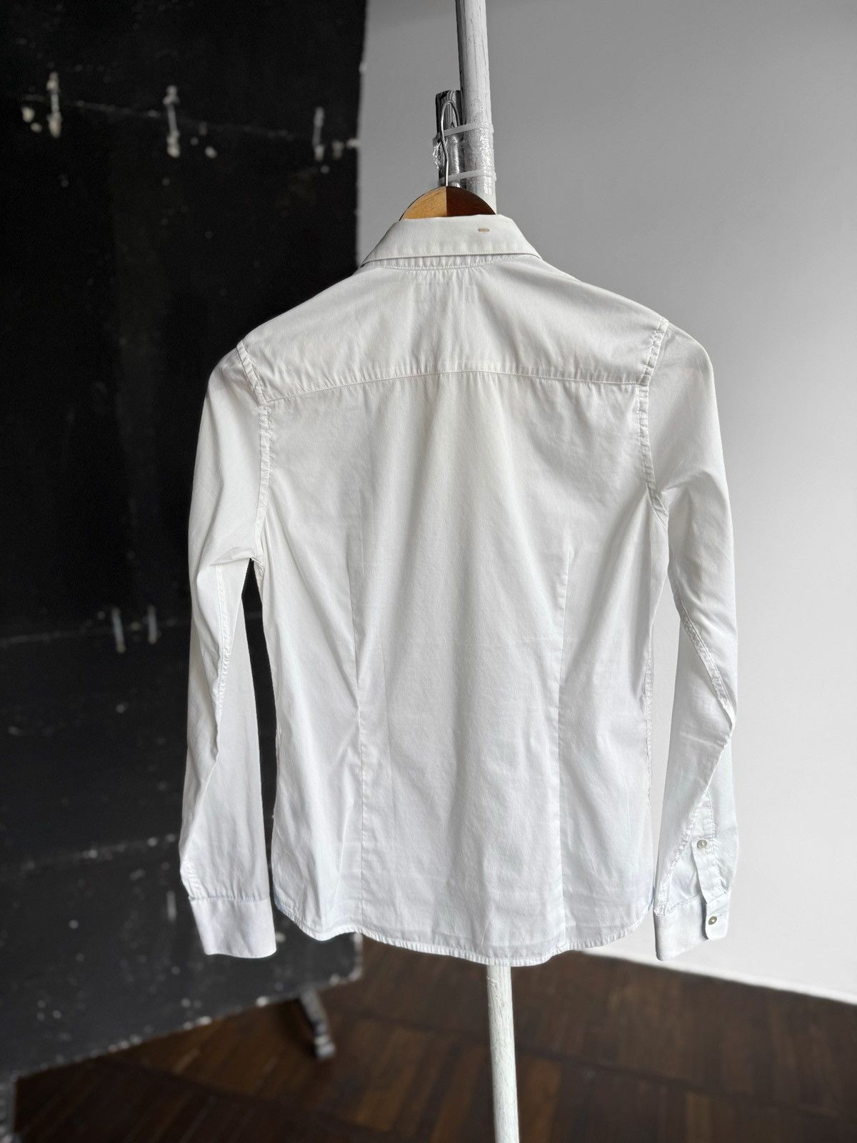 La Martina La Martina Womens White Long Sleeve Button Up Shirt Blouse Size S / US 4 / IT 40 - 3 Thumbnail