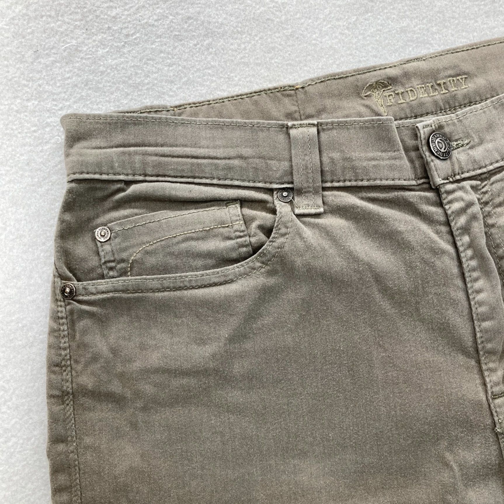 Vintage Fidelity Denim 50-11 5-Pocket Pants Mens 36x30 Straight Leg Havana Twill Stretch Size US 36 / EU 52 - 3 Thumbnail