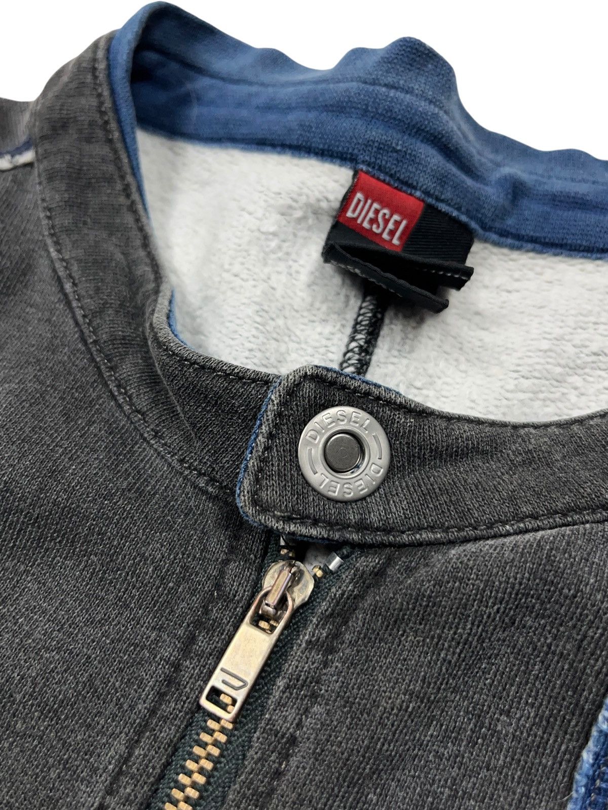Diesel Vintage y2k Diesel Distressed Style Full Zip Sweatshirt Size US L / EU 52-54 / 3 - 6 Thumbnail