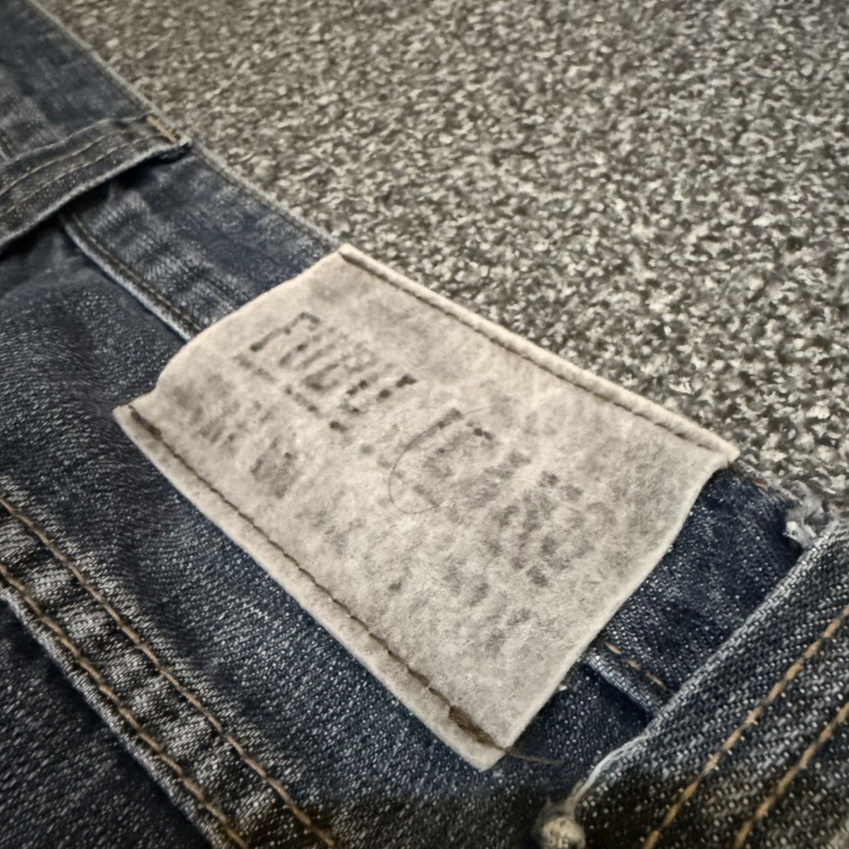 Hypebeast Special Raw Indigo Denim Baggy Flared Fubu Jeans Streetwear Size US 31 - 9 Thumbnail