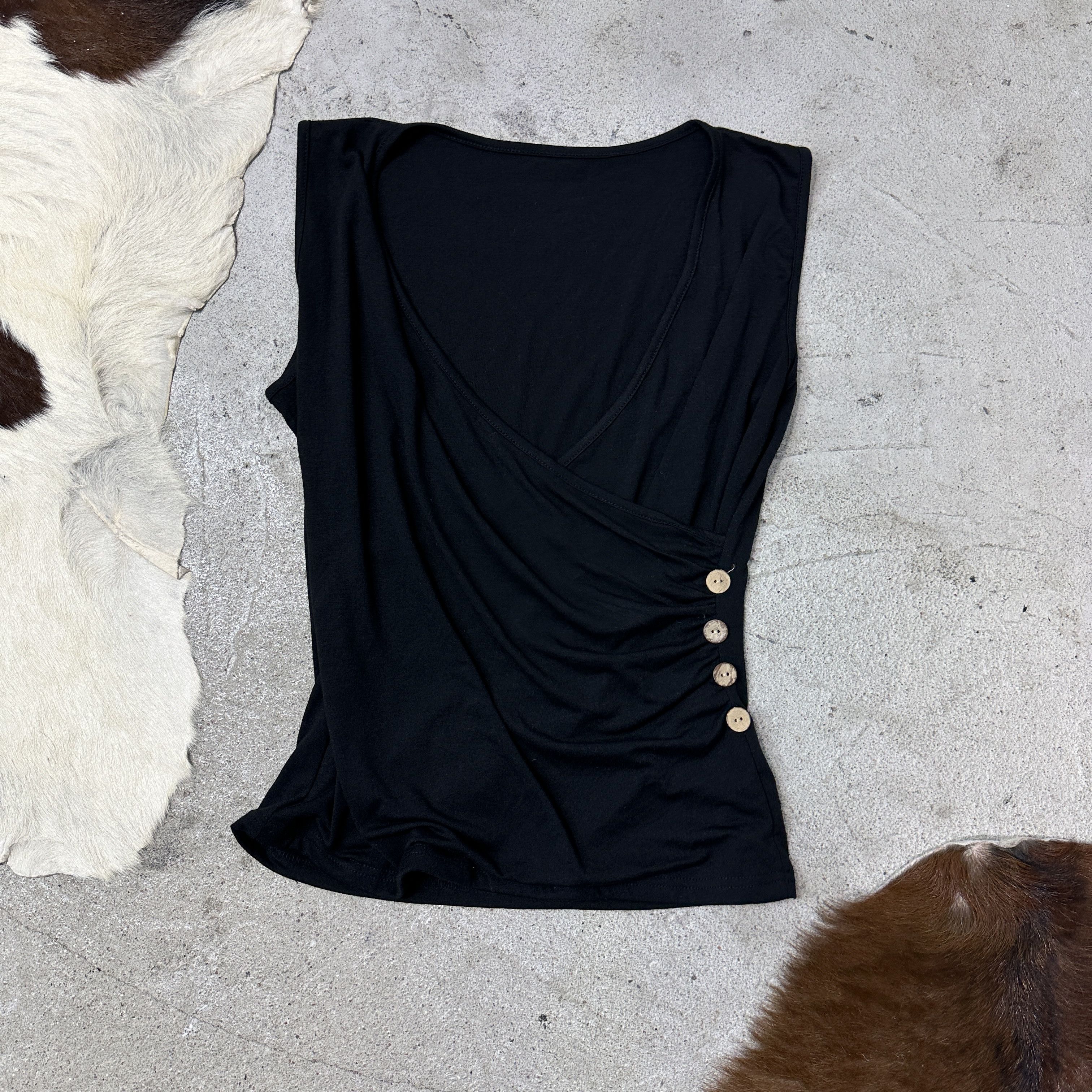 Vintage Vintage Avant Garde Fitted Grunge Ruffled Top 00s Size M / US 6-8 / IT 42-44 - 5 Thumbnail