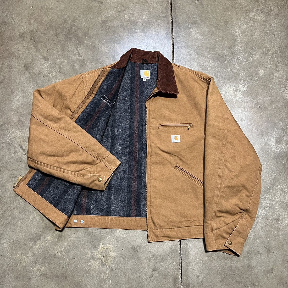 Carhartt Vintage Carhartt Detroit Jacket J001 BRN Interstellar USA
