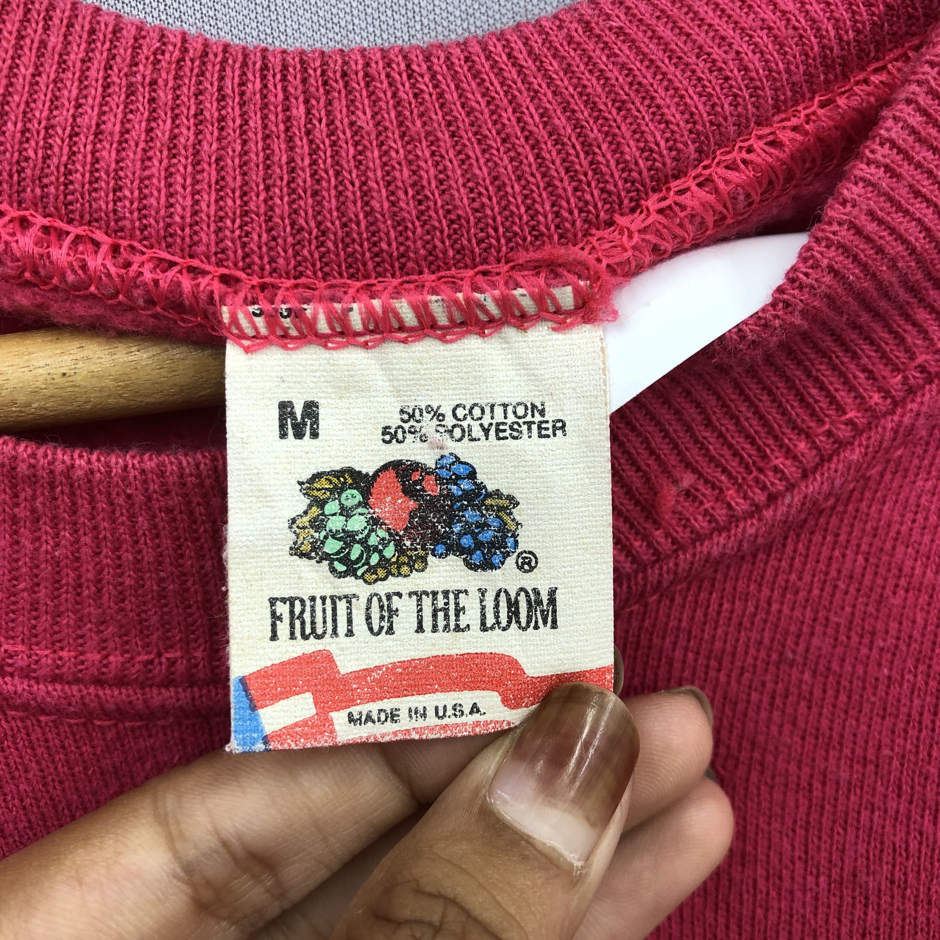 Fruit Of The Loom × Vintage Vintage 90s Plain Fruit of the Loom Sweater Sweatshirt Size US M / EU 48-50 / 2 - 5 Thumbnail