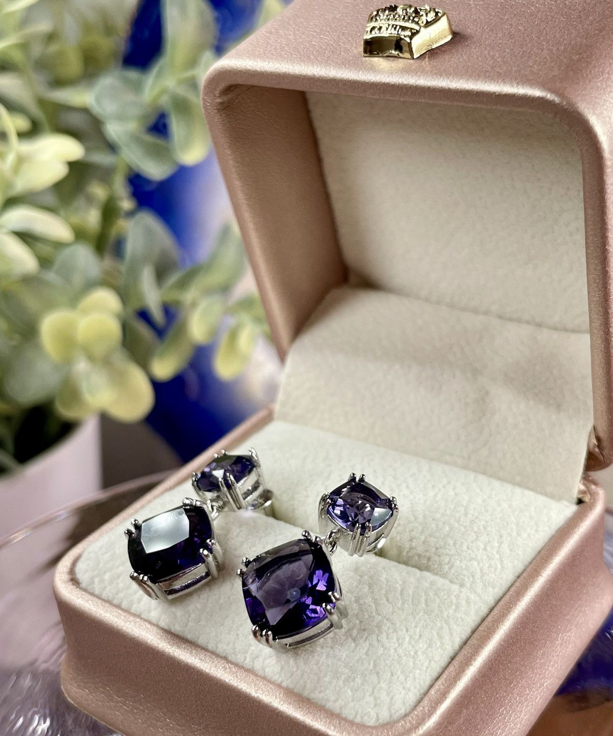 Other Genuine Amethyst 14CT Earrings 925 Silver Size ONE SIZE - 3 Thumbnail