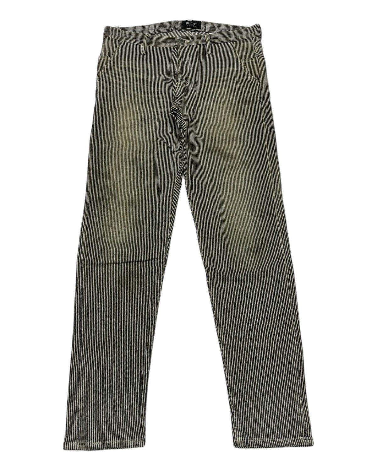 If Six Was Nine MADE IN JAPAN DELAY BY UFIN & SONS STRIPED PANTS STAIN Size US 32 / EU 48 - 7 Thumbnail