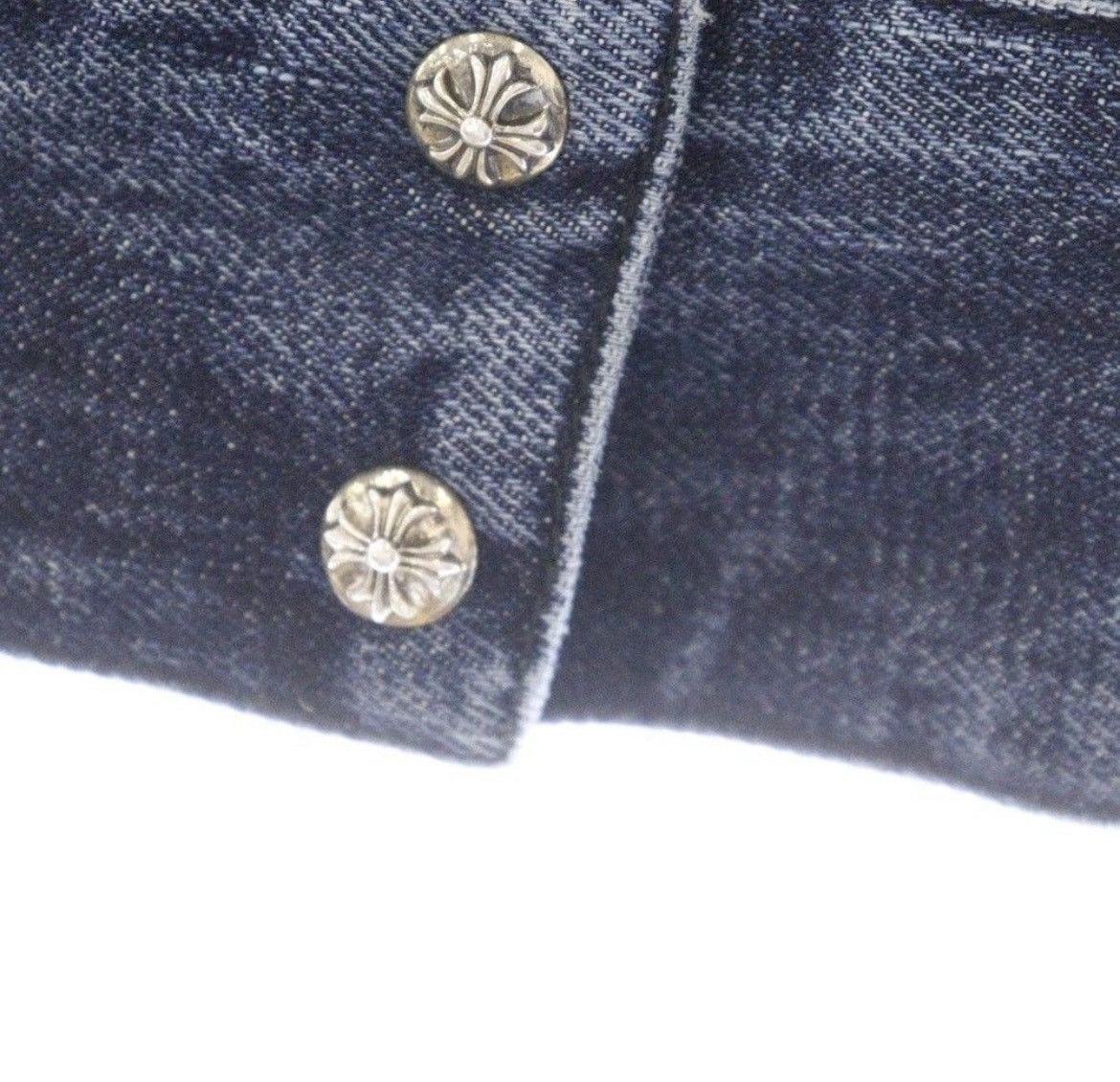 Chrome Hearts Chrome Hearts Looseend Denim Cross Patch Shirt Size US XL / EU 56 / 4 - 5 Thumbnail