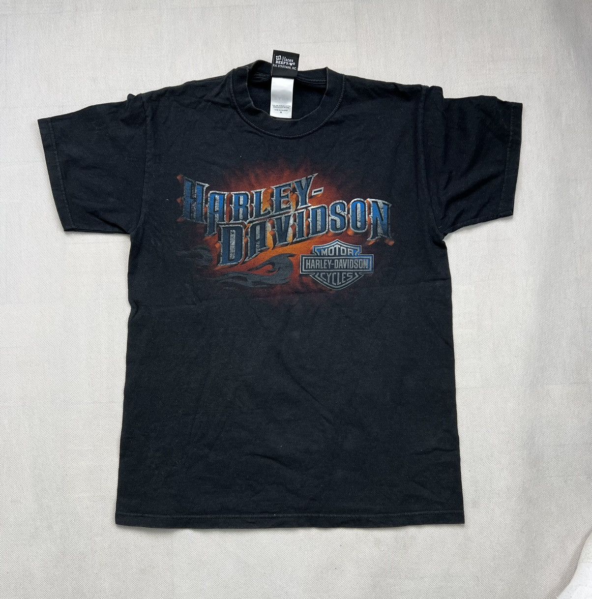 Harley Davidson × Vintage T-shirt Harley Davidson Hollywood California USA Vintage Size US M / EU 48-50 / 2 - 2 Thumbnail