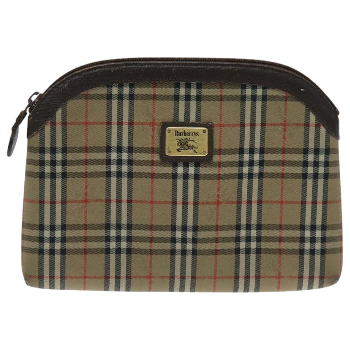 Burberry Nova Check Beige Canvas Clutch Bag (Pre-Owned) Size ONE SIZE - 1 Thumbnail