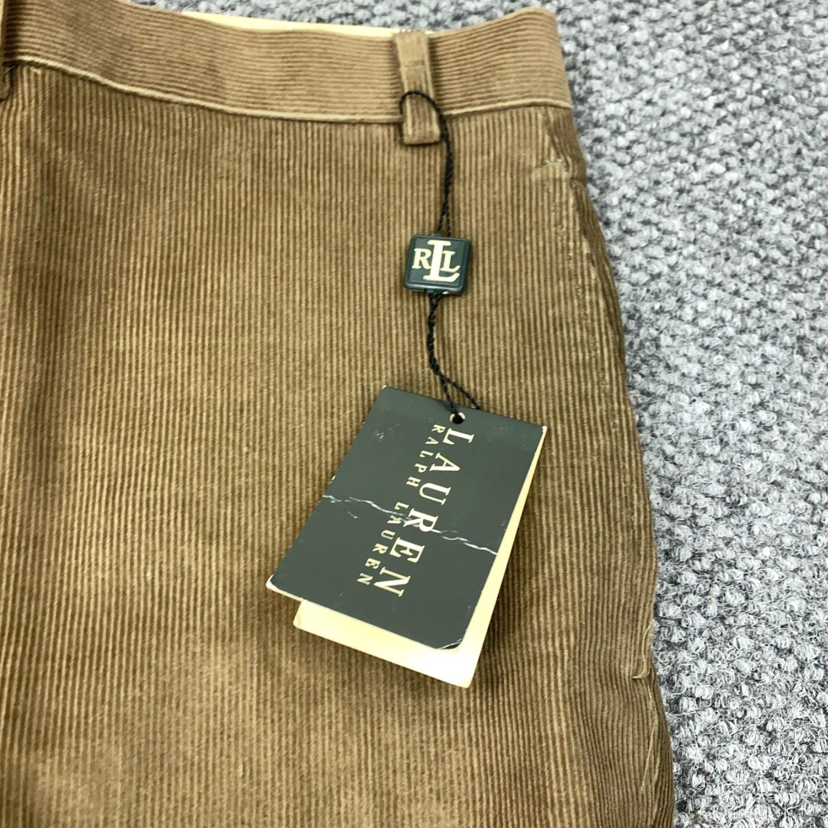 Ralph Lauren Lauren Ralph Lauren Pants Mens 43x33 Light Olive Corduroy Flat Front 100% Cotton Brown Dress Pants Mens Regular Inseam 33in Waist 43in Vintage No Size US 42 / EU 58 - 3 Thumbnail