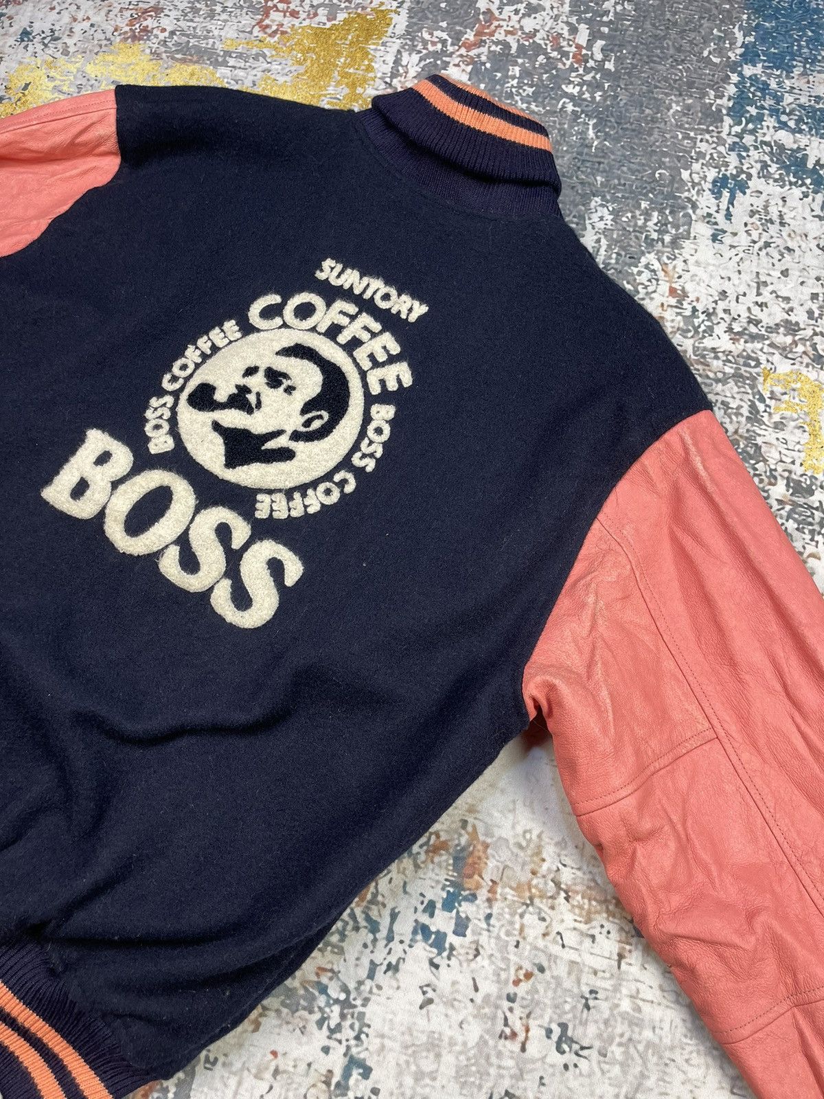 Japanese Brand SUNTORY BOSS BIG LOGO VARSITY JACKETS Size US M / EU 48-50 / 2 - 6 Thumbnail