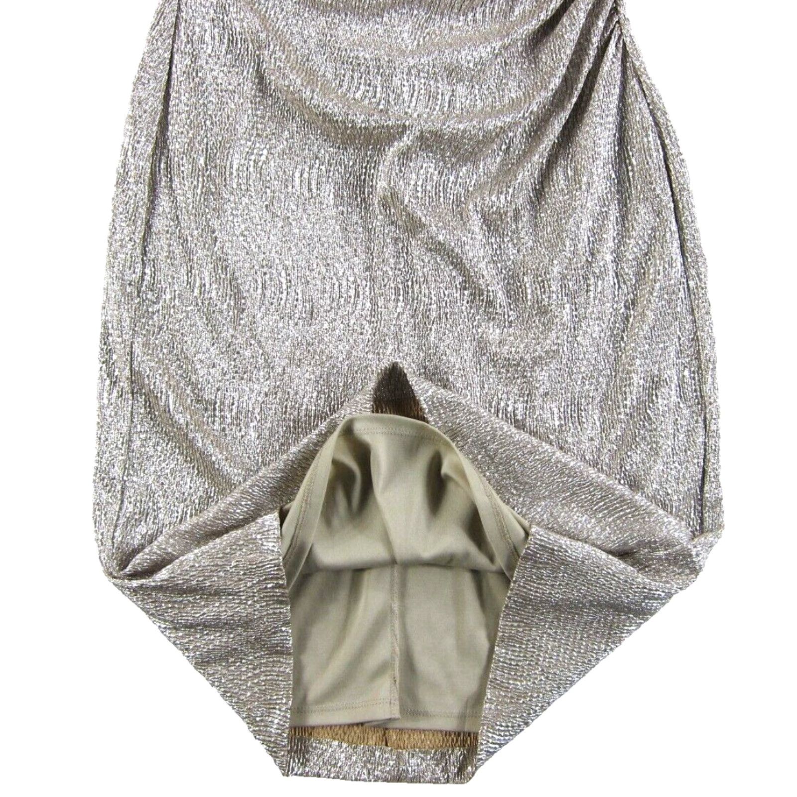 Vintage VINTAGE American Living Silver Metallic Stretch Cap Sleeve V-Neck Sheath Dress Women 6 Size M / US 6-8 / IT 42-44 - 6 Thumbnail