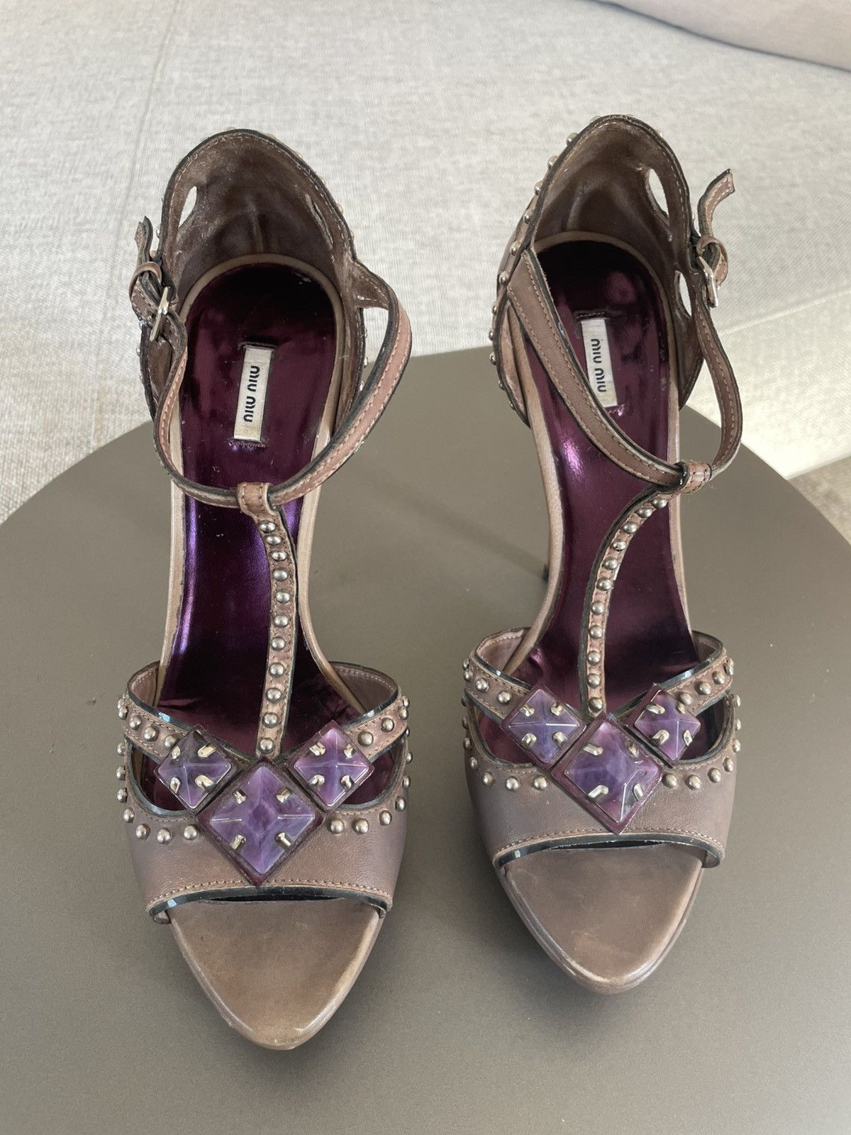 Miu Miu Miu Miu platform open toe t- strap with gemstone size 38 Size US 8 / IT 38 - 3 Thumbnail