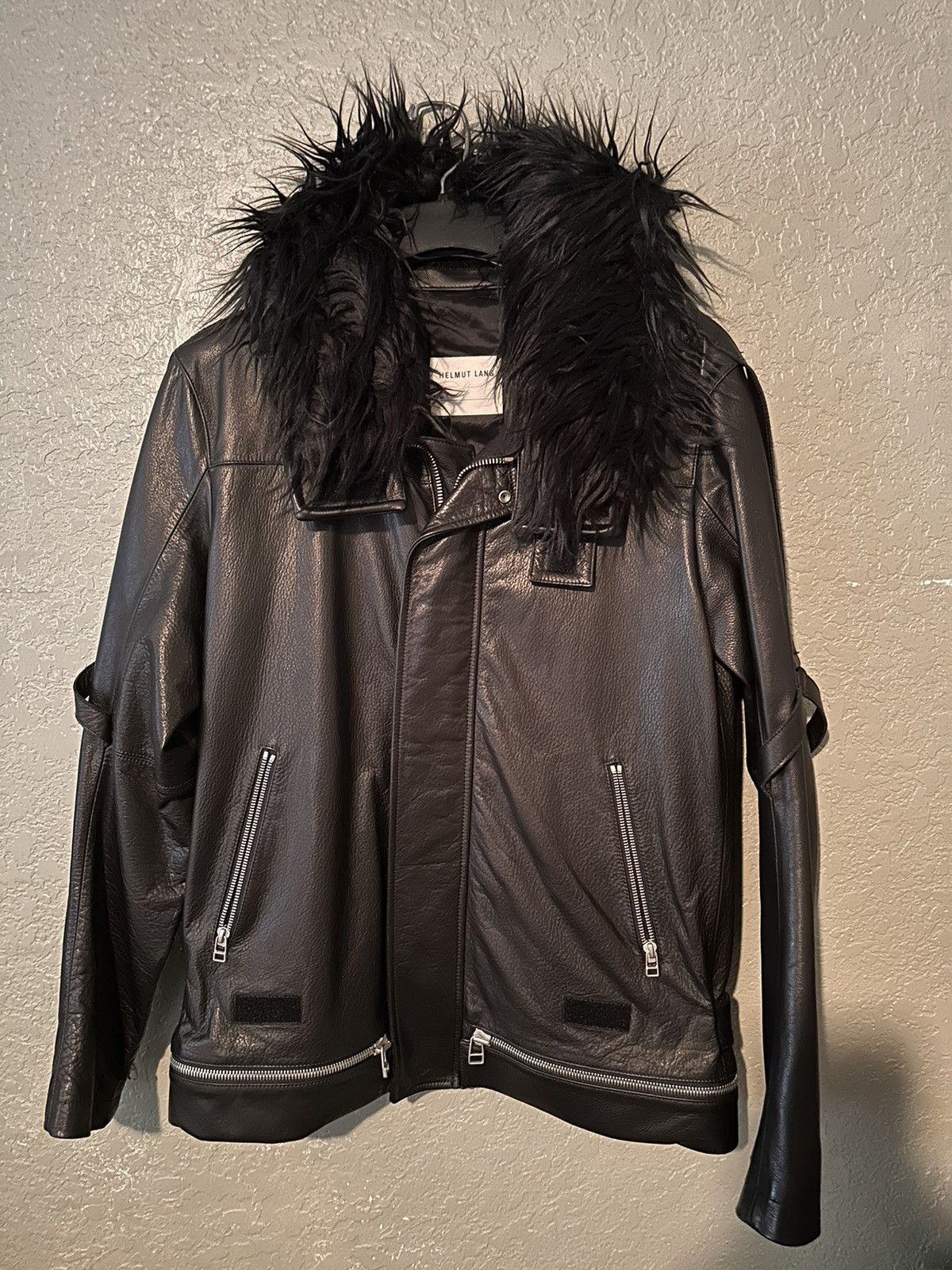 Helmut Lang Helmut Lang Leather Astro jacket with faux fur Size US S / EU 44-46 / 1 - 1 Thumbnail