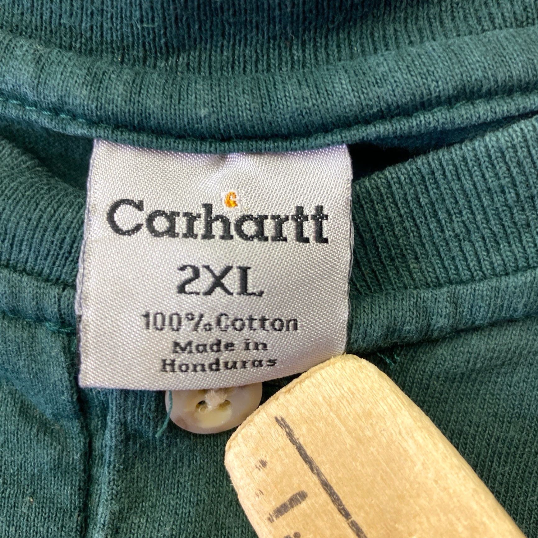 Carhartt VINTAGE Carhartt Henley T Shirt Mens 2XL Long Sleeve Green Shirts Long Sleeve Henley 90s Workwear Grunge USA Mens Size US XXL / EU 58 / 5 - 3 Thumbnail