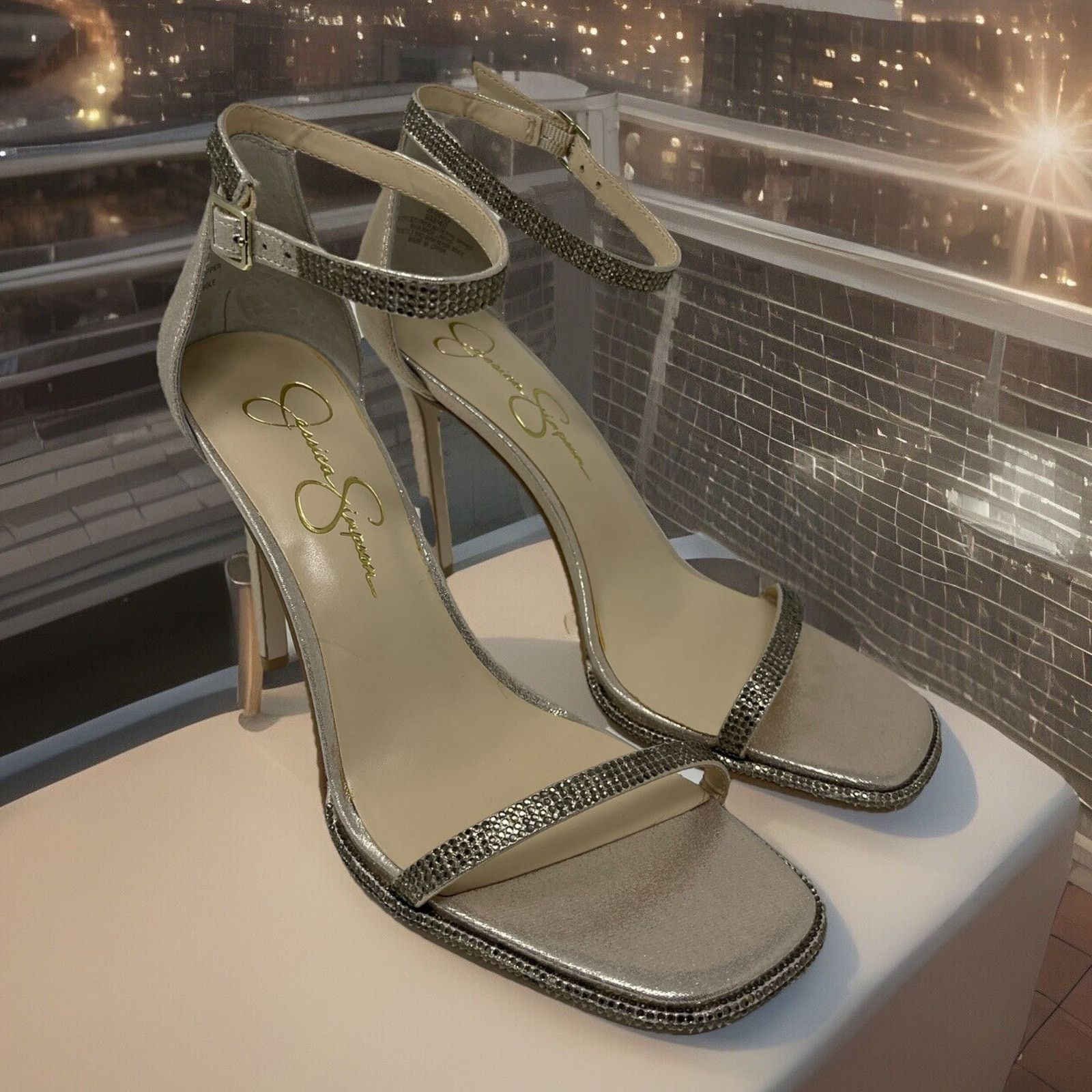 Jessica Simpson Jessica Simpson Ostey Heeled Sandals Womens 10.5 Champagne Size US 10.5 / IT 40.5 - 13 Thumbnail