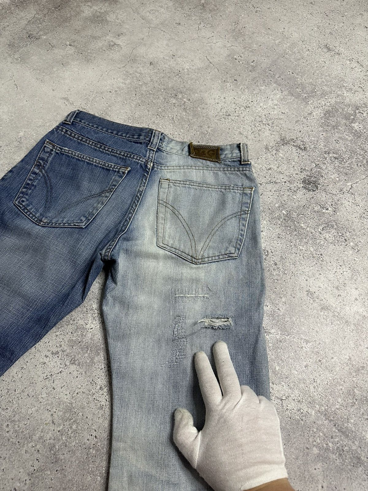 Dolce & Gabbana VTG Rare Y2K Dolce & Gabbana Two Color Distressed Pants Size US 30 / EU 46 - 7 Thumbnail