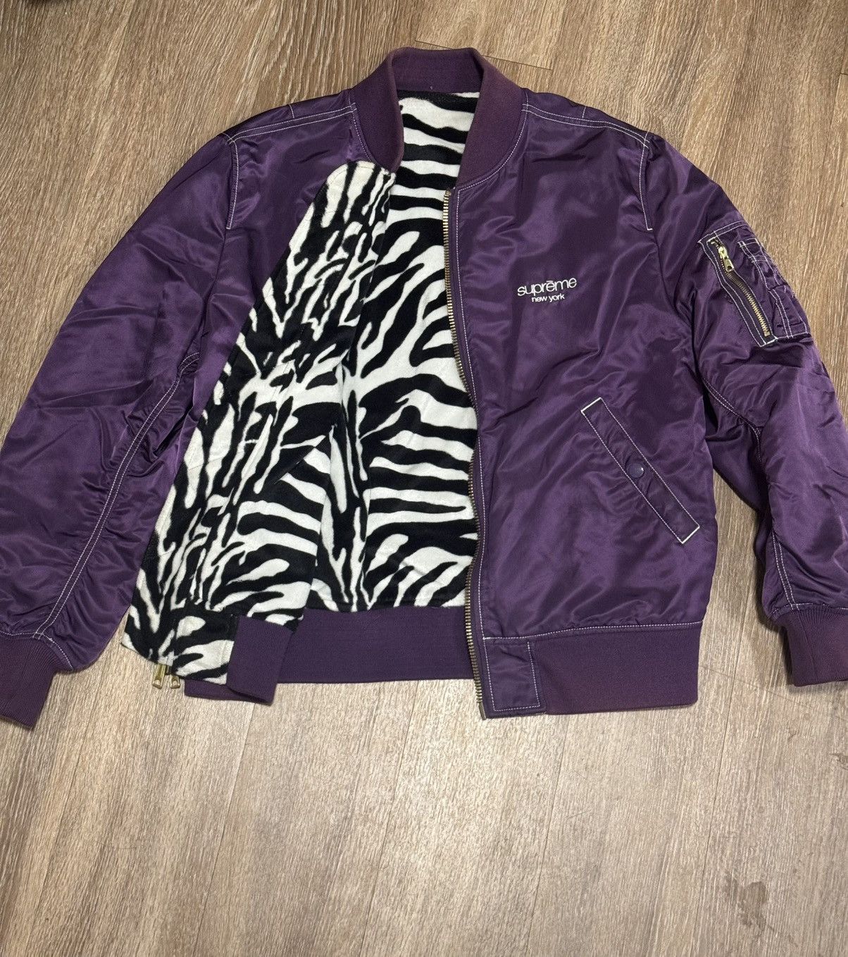 Supreme Contrast Stitch Reversible Ma 1 Jacket | Grailed
