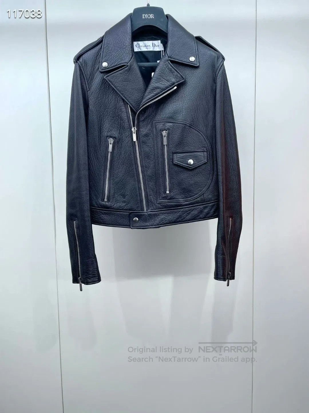Dior Dior Embroidered Beaded Biker Jacket. Size XXS / US 00 / IT 34 - 5 Thumbnail