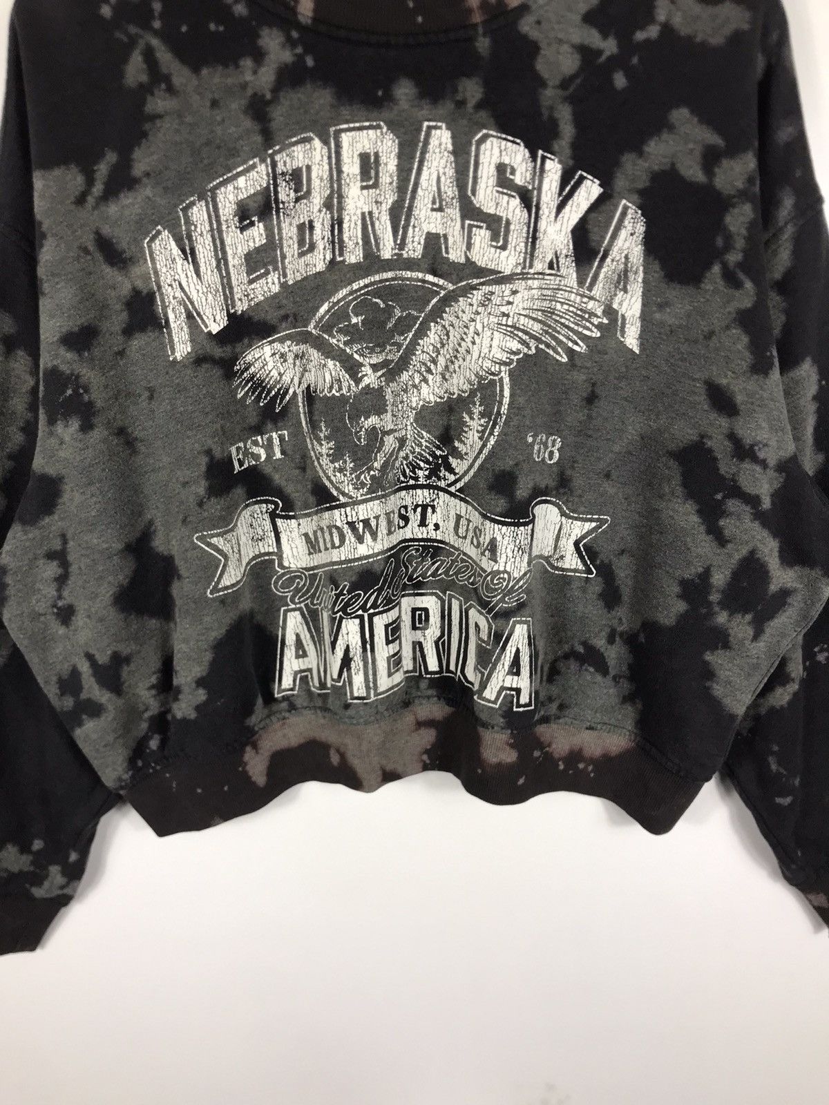 H&M 🔥Y2K H&M Nebraska America Tye Dye Cropped Sweatshirt Size XL / US 12-14 / IT 48-50 - 5 Thumbnail