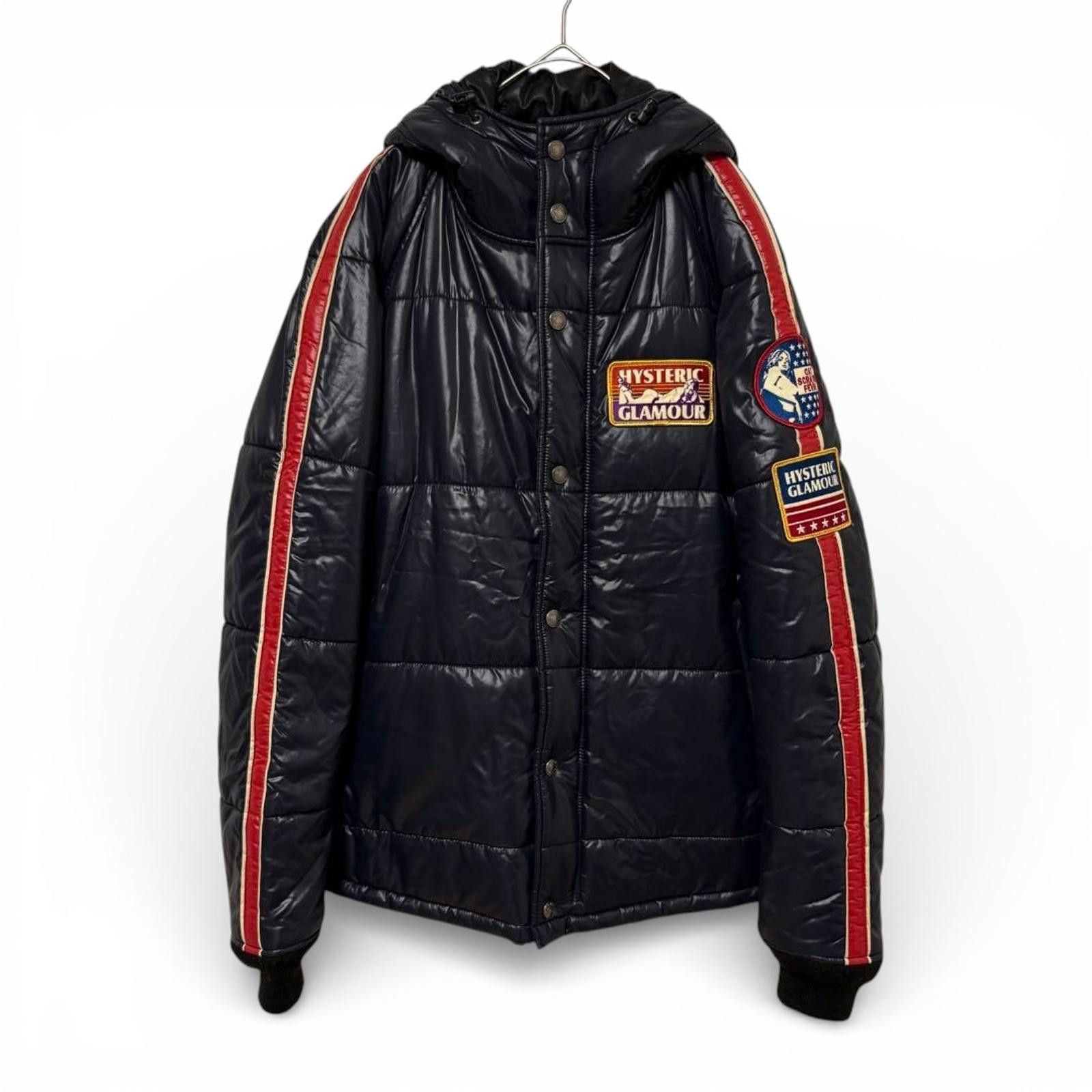Hysteric Glamour Hysteric Glamour - Black Hooded Puffer Jacket Red Size US M / EU 48-50 / 2 - 3 Thumbnail