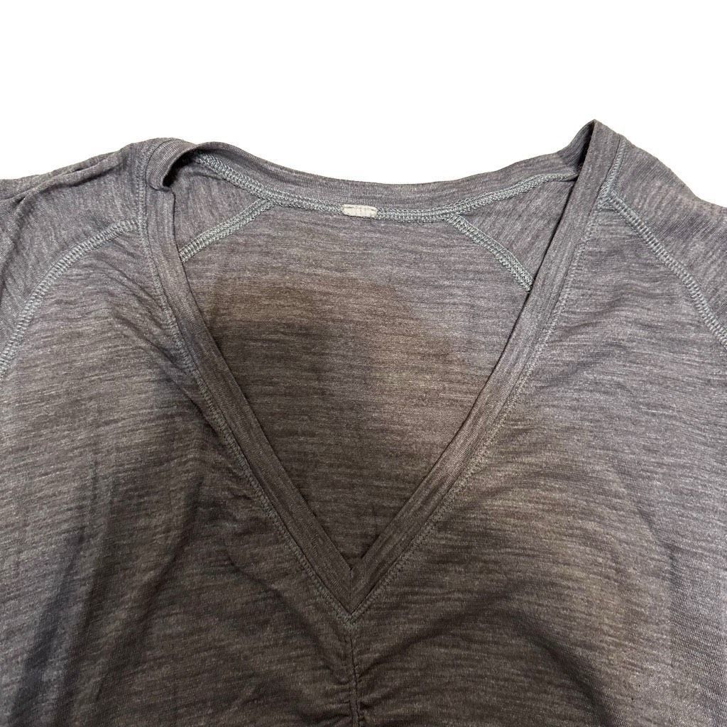 Lululemon Lululemon Grey Interval Ruched Athletic Long Sleeve Workout Size S / US 4 / IT 40 - 3 Thumbnail
