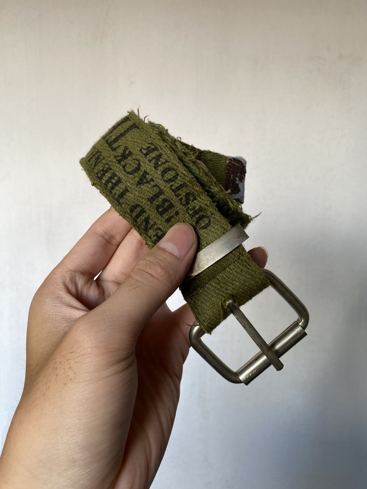 If Six Was Nine Vintage Y2K Style Poem Opium Distressed Canvas Belt Size ONE SIZE - 8 Thumbnail