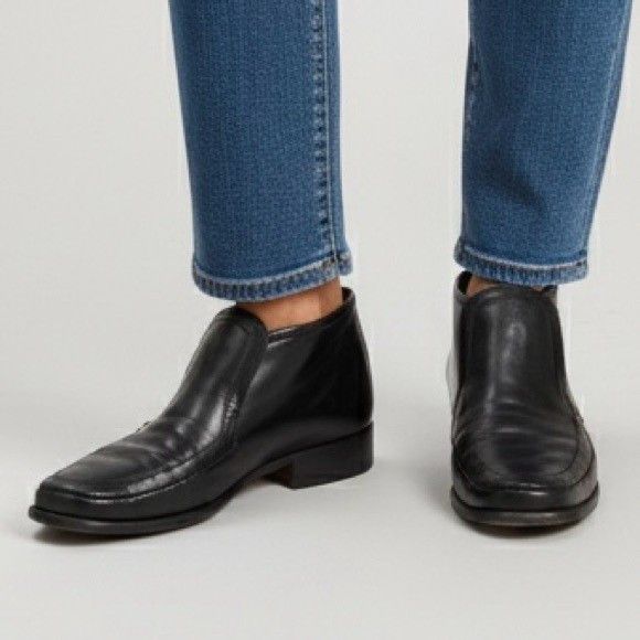 Bally Vintage Black Bally Leather Loafer Boots - 7-7.5US Size US 7 / IT 37 - 1 Thumbnail