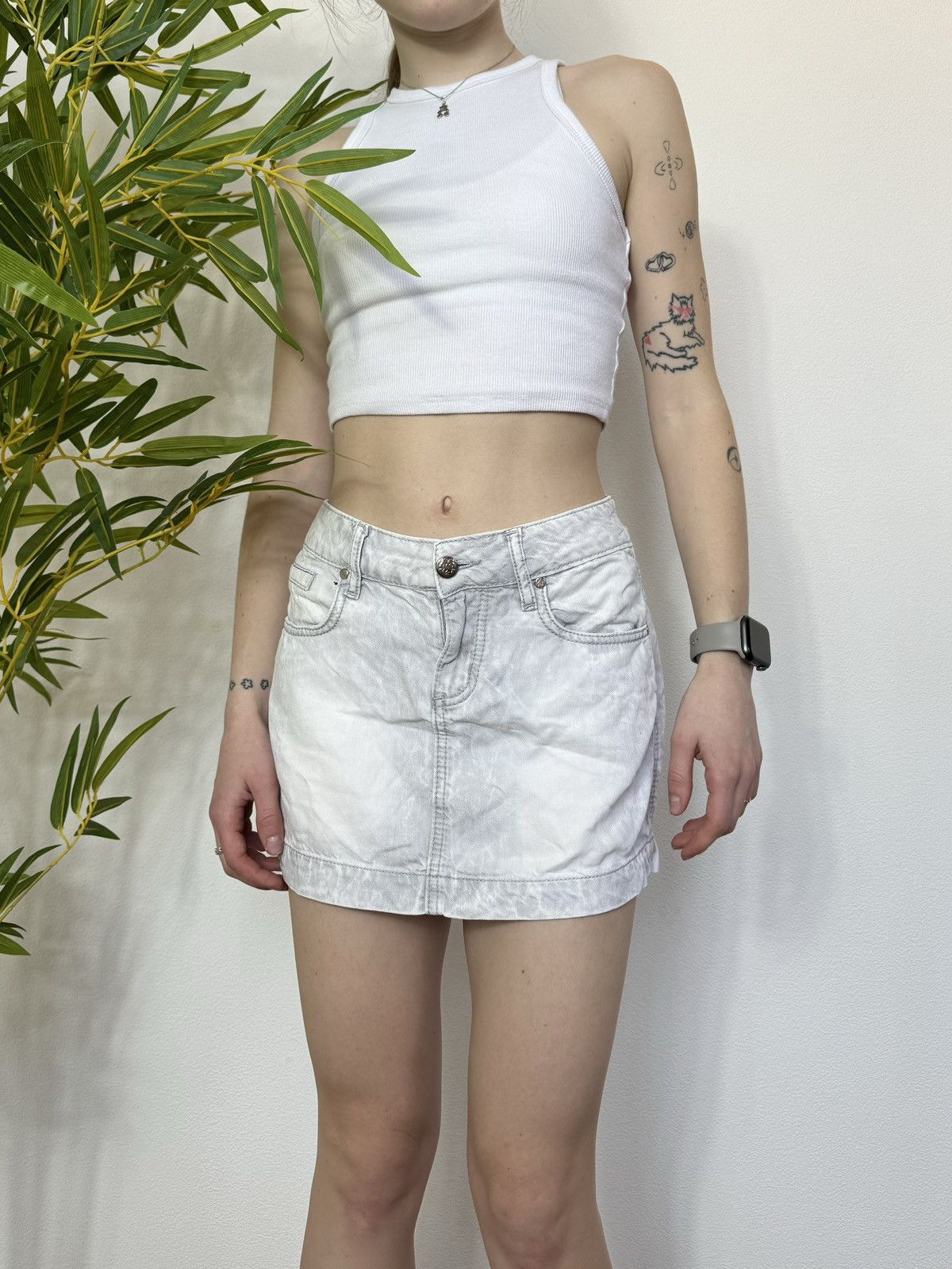 Just Cavalli × Roberto Cavalli VINTAGE ROBERTO CAVALLI DENIM MINI SKIRT Size 28" / US 6 / IT 42 - 3 Thumbnail