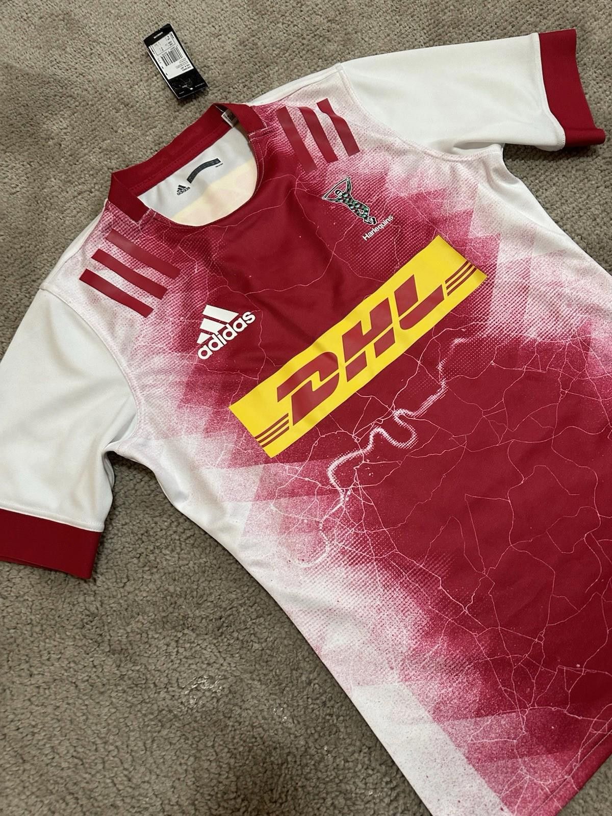 Adidas NWT HARLEQUINS 2020-21 HOME SHIRT ADIDAS GE0883 JERSEY RUGBY Size US XL / EU 56 / 4 - 3 Thumbnail
