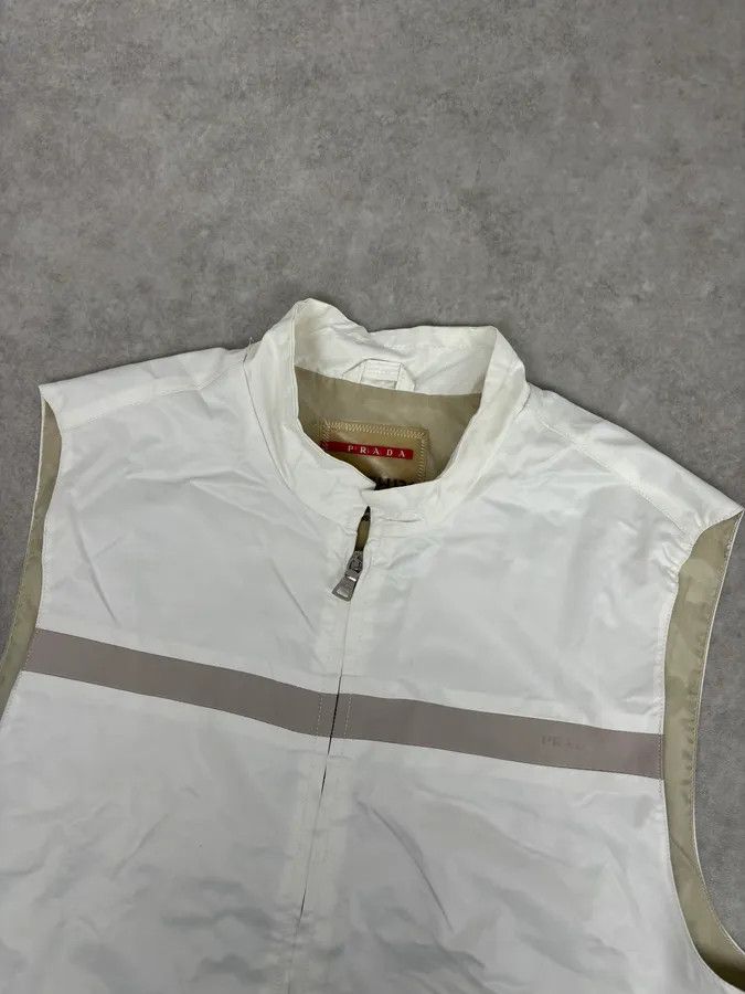 Prada AW2009 Prada White Sport Reflective Strip Nylon Vest Size US M / EU 48-50 / 2 - 4 Thumbnail