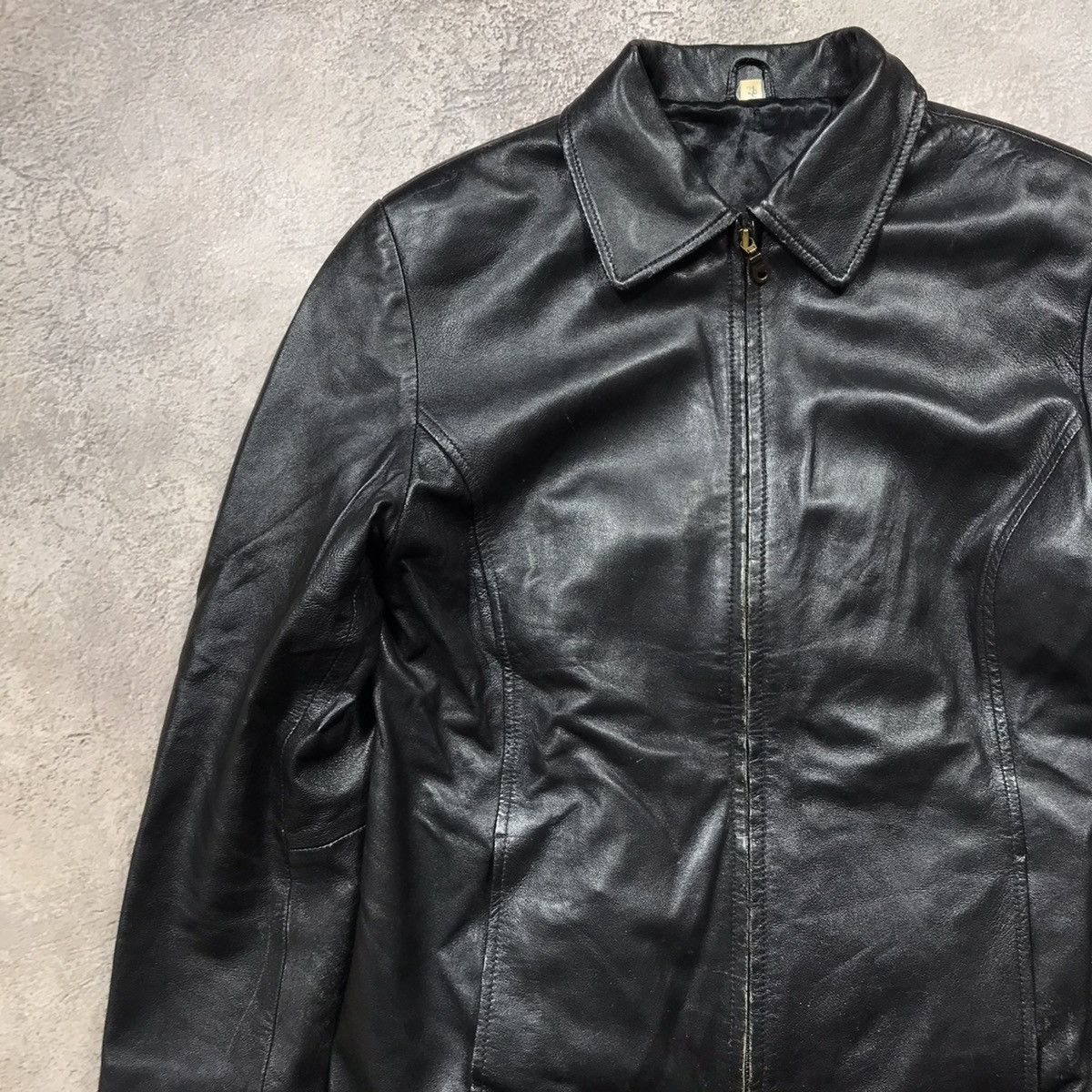 Vintage Vintage 90s Boundary Punk Leather Jacket Grunge Y2K Boxy M Size US M / EU 48-50 / 2 - 2 Thumbnail