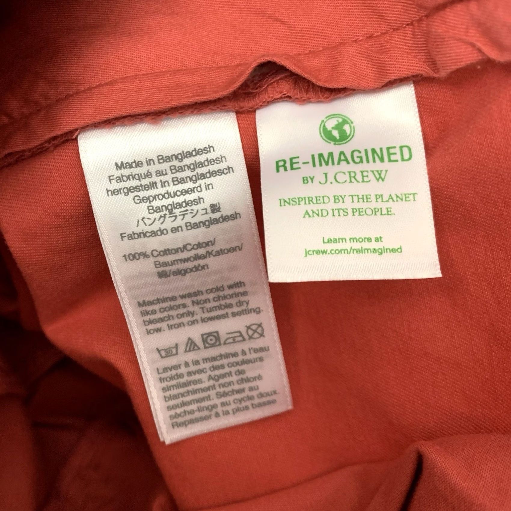 J.Crew J. Crew Chino Shorts Mens Size 33 Flat Front 9" Inseam 100% Cotton Red Solid Twill Breathable Casual Travel Workwear Button Pockets Regular Fit Navy? Size US 33 - 6 Thumbnail
