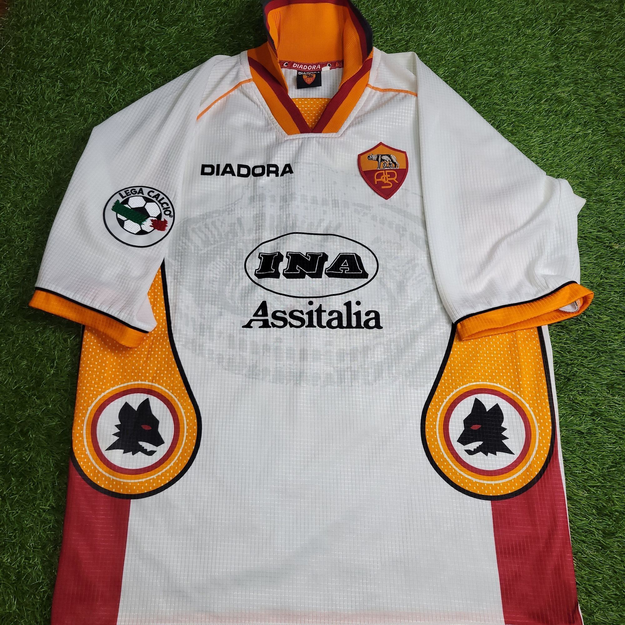 Diadora Totti As Roma Diadora 1997 1998 Away Soccer Jersey Maglia M Size US M / EU 48-50 / 2 - 2 Thumbnail