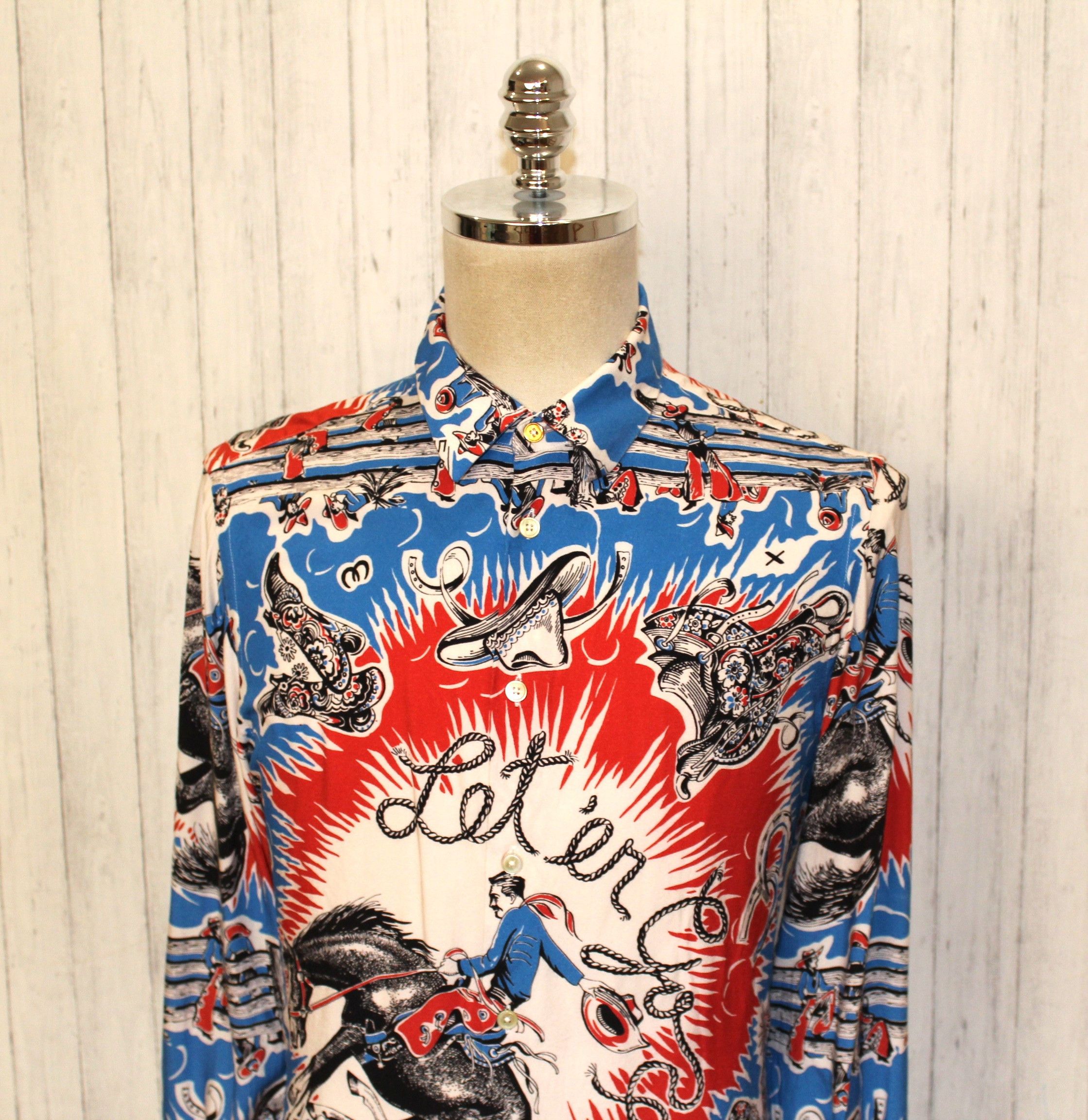 Paul Smith Men's Paul Smith Cowboy Long Sleeve Shirt Size L Size US L / EU 52-54 / 3 - 4 Thumbnail