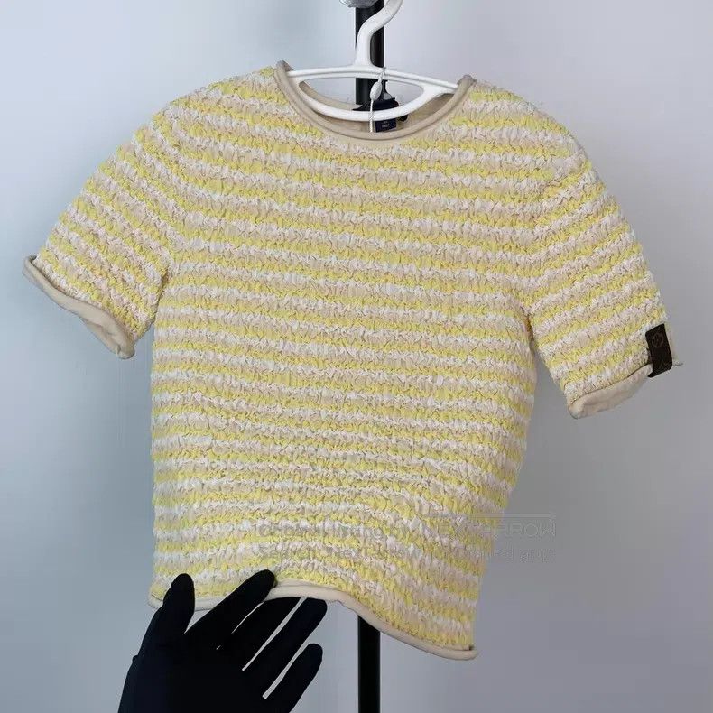 Louis Vuitton Louis Vuitton Chicken yellow nylon pleated striped short s Size M / US 6-8 / IT 42-44 - 4 Thumbnail