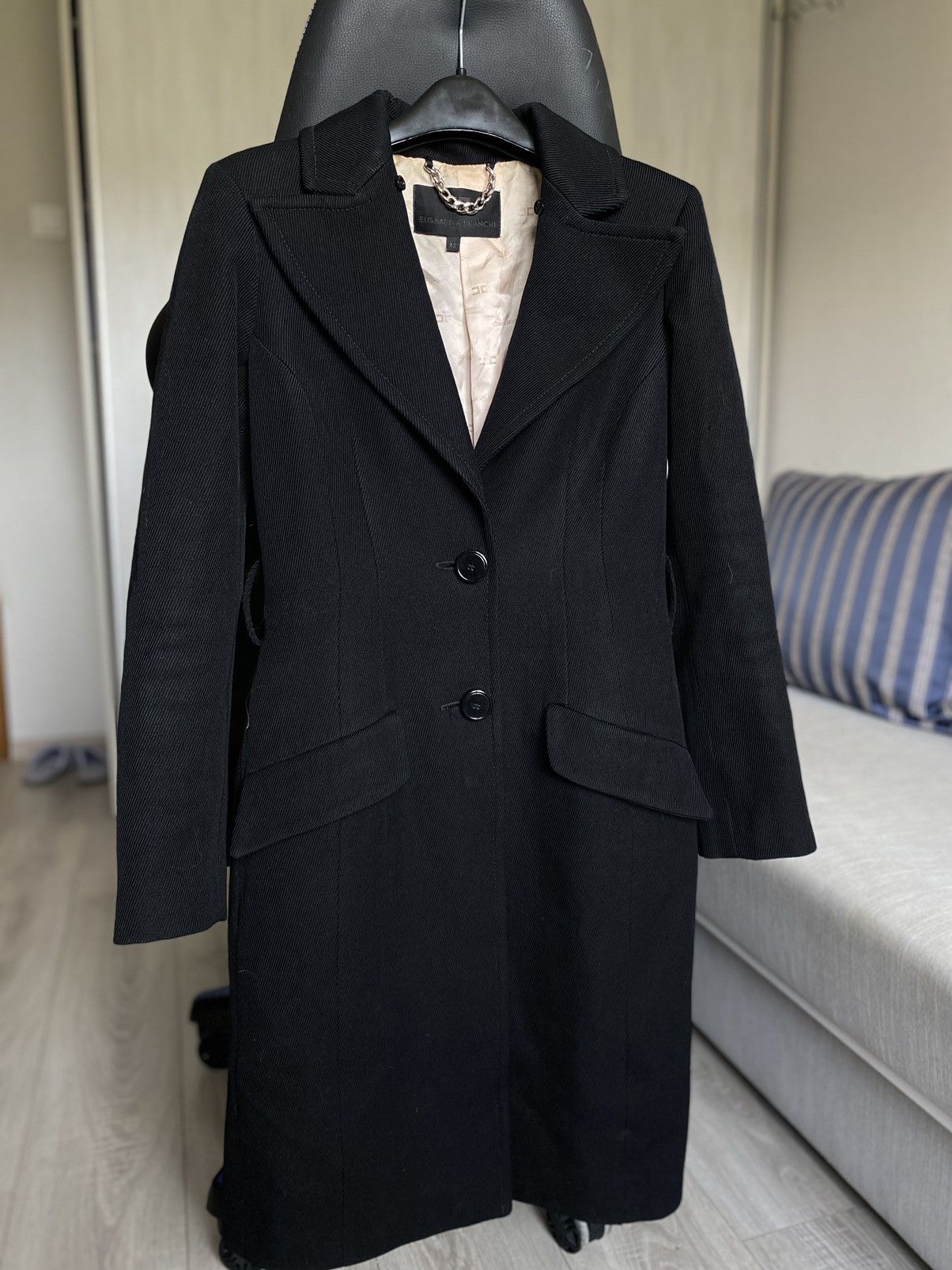 Elisabetta Franchi × Vintage Elisabetta Franchi coat jacket black Size M / US 6-8 / IT 42-44 - 1 Thumbnail