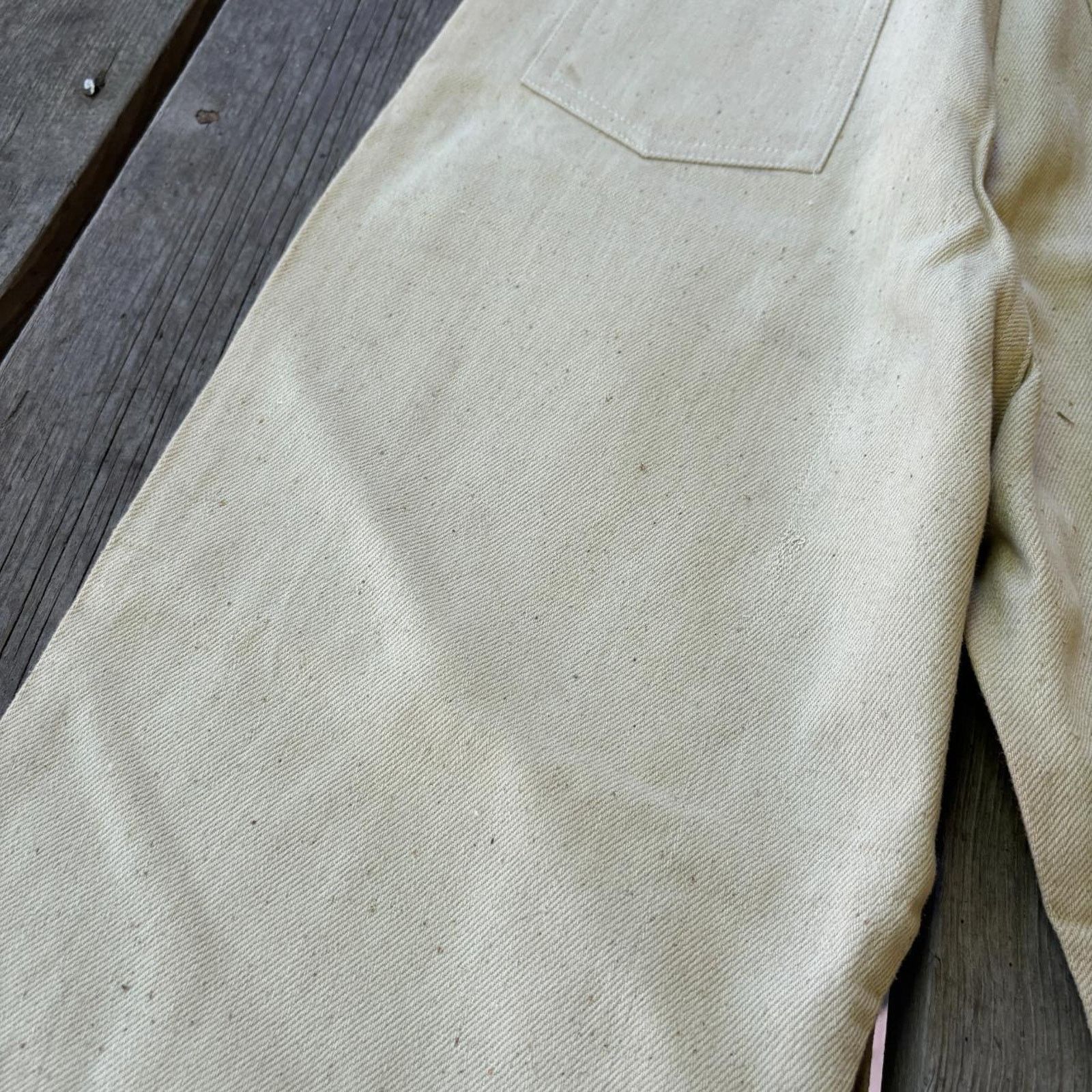 Vintage 1950s Stiff Cotton Tan Western Cowgirl Pants Deadstock 24x27 Size 24" / US 00 / IT 34 - 5 Thumbnail