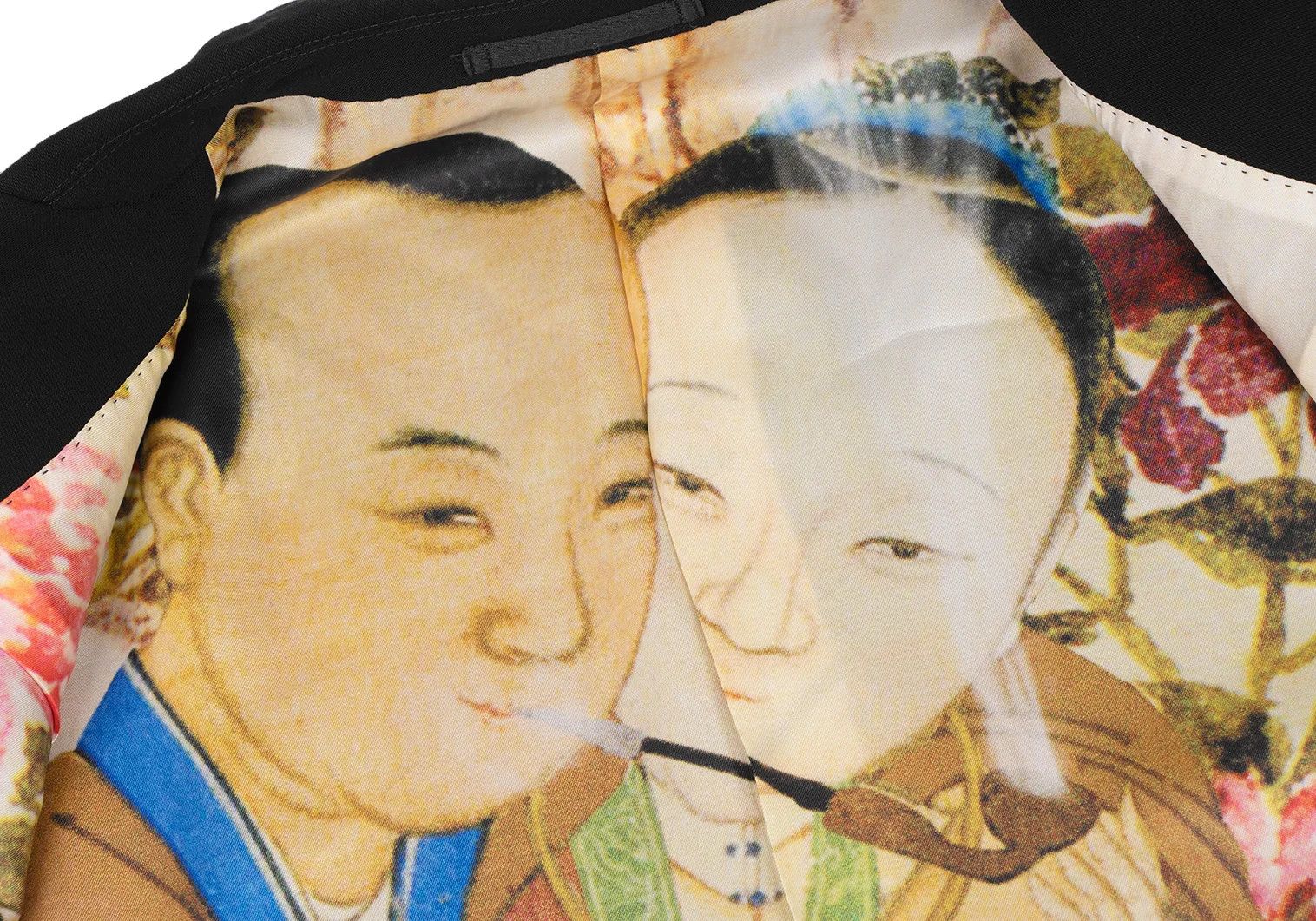 Issey Miyake Japanese Art Print Lining Jacket in Black Size 4 Size US XL / EU 56 / 4 - 13 Thumbnail
