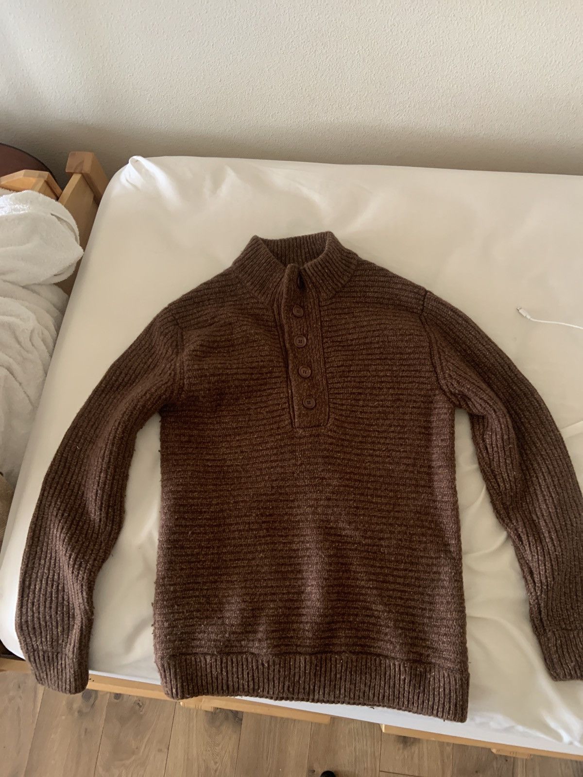 Cos Stussy deluxe rib knit lambswool brown sweater Size US M / EU 48-50 / 2 - 1 Thumbnail