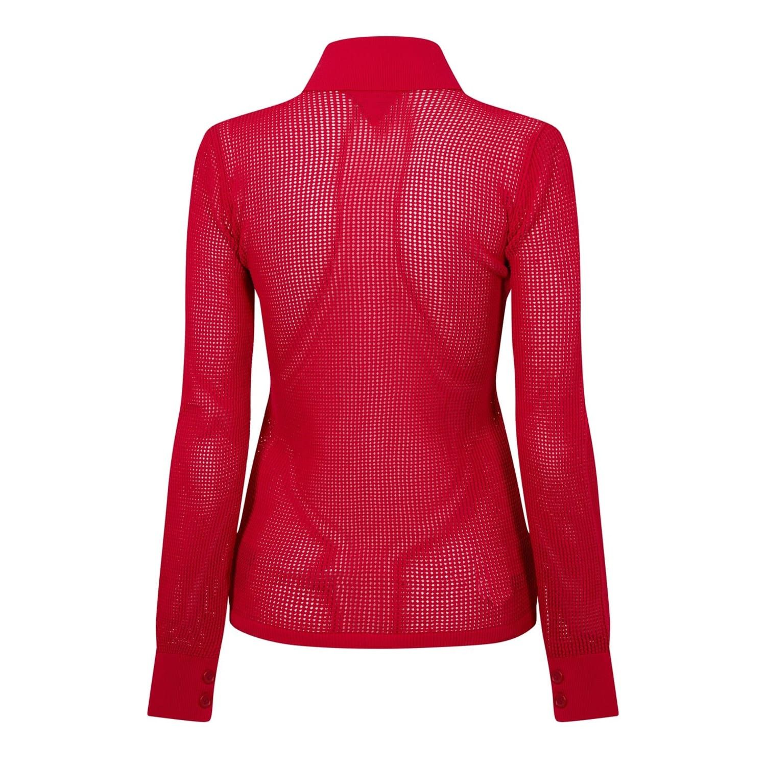 Bottega Veneta Bottega Veneta Knit Long Sleeve Sweater in Red Size S / US 4 / IT 40 - 2 Thumbnail