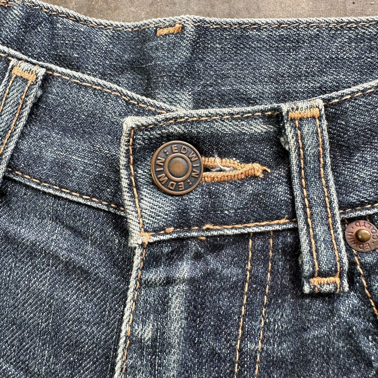 Japanese Brand Vintage Edwin Faded Flare Distressed Jean Denim Pant W28 Size US 28 / EU 44 - 6 Thumbnail