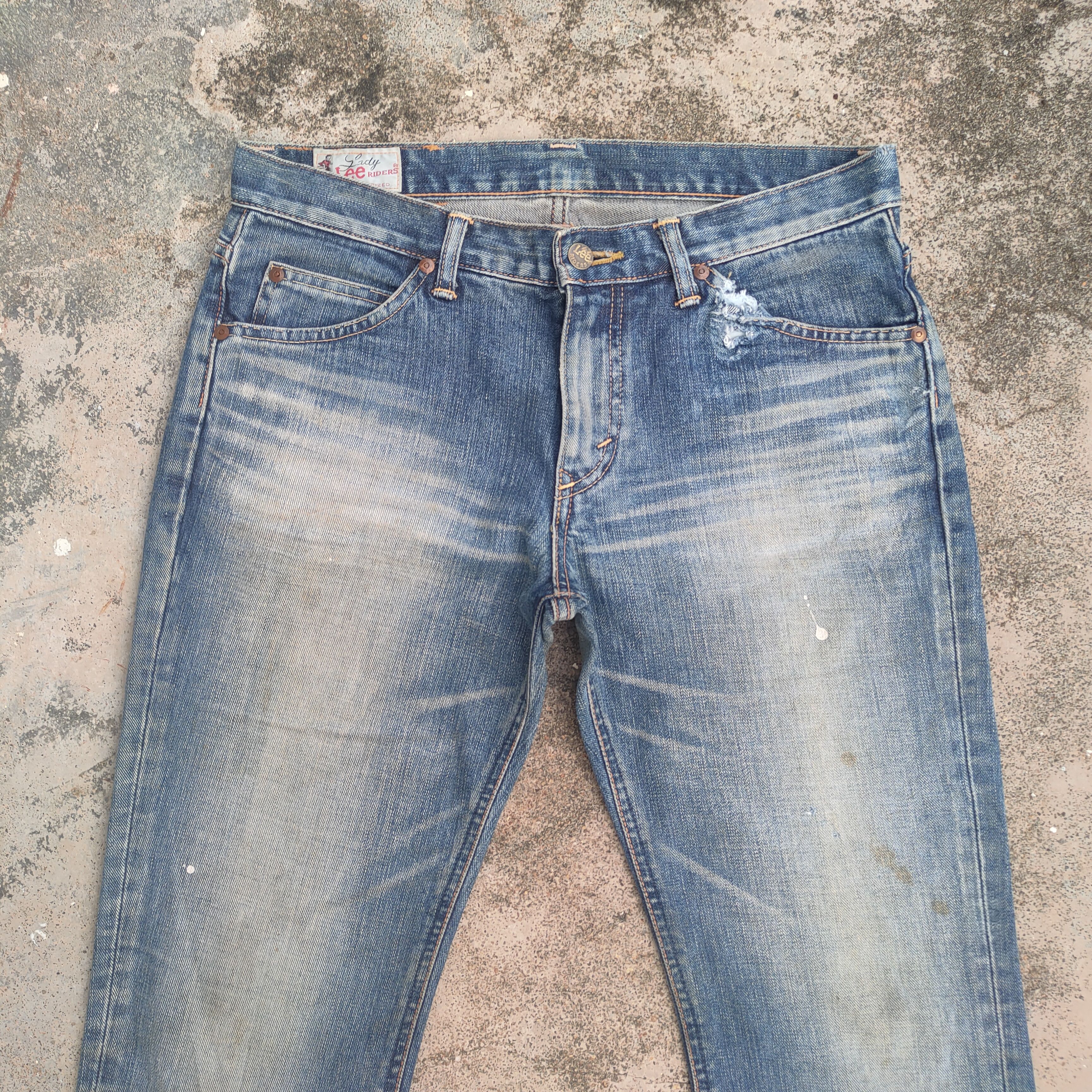 Lee VINTAGE LADY LEE RIDER FADED JEANS DENIM PANTS Size US 32 / EU 48 - 2 Thumbnail