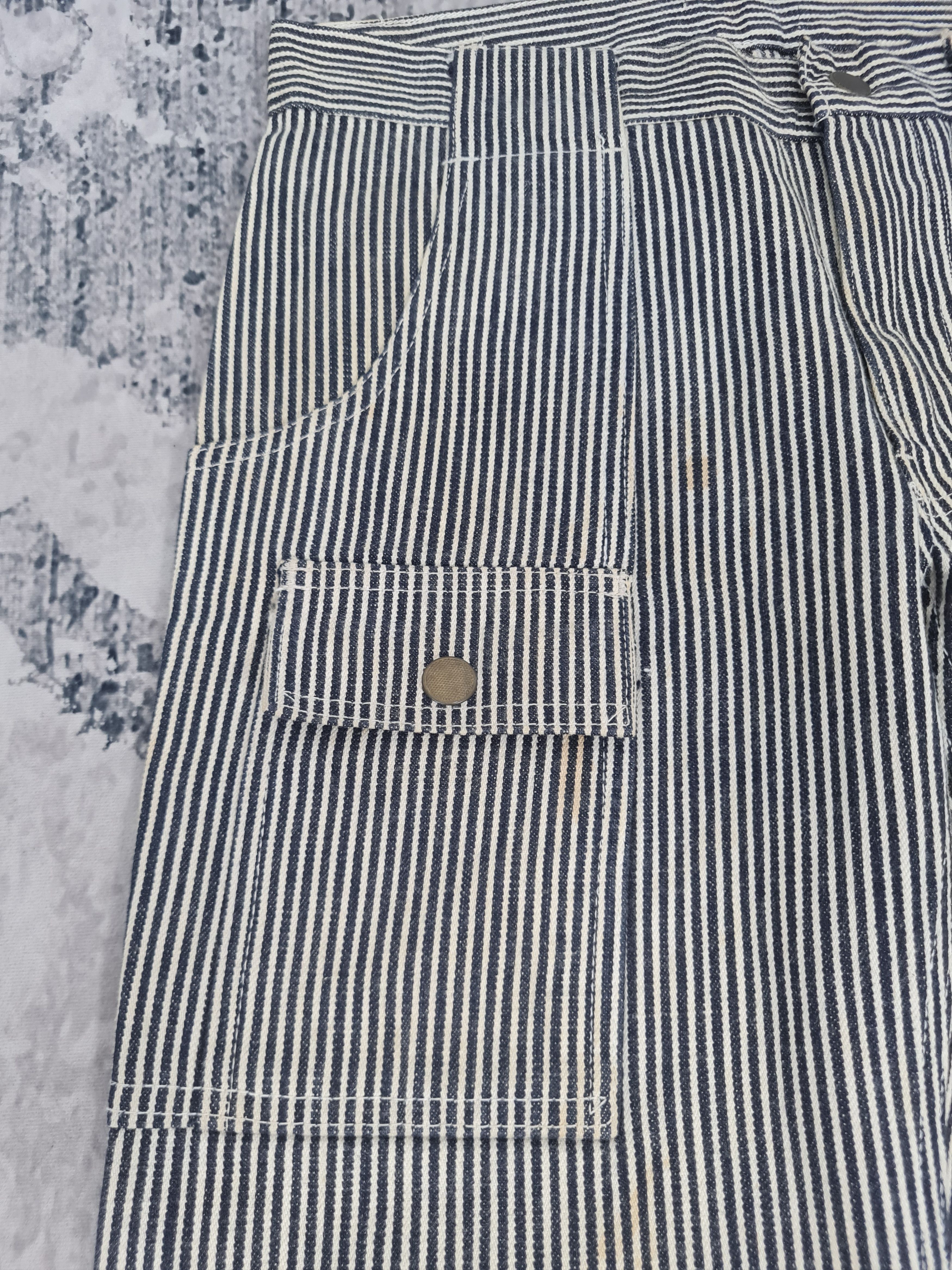 Japanese Brand Japanese Brand Bush Striped Workwear Pants 30x31.5 JB0186 Size US 30 / EU 46 - 5 Thumbnail