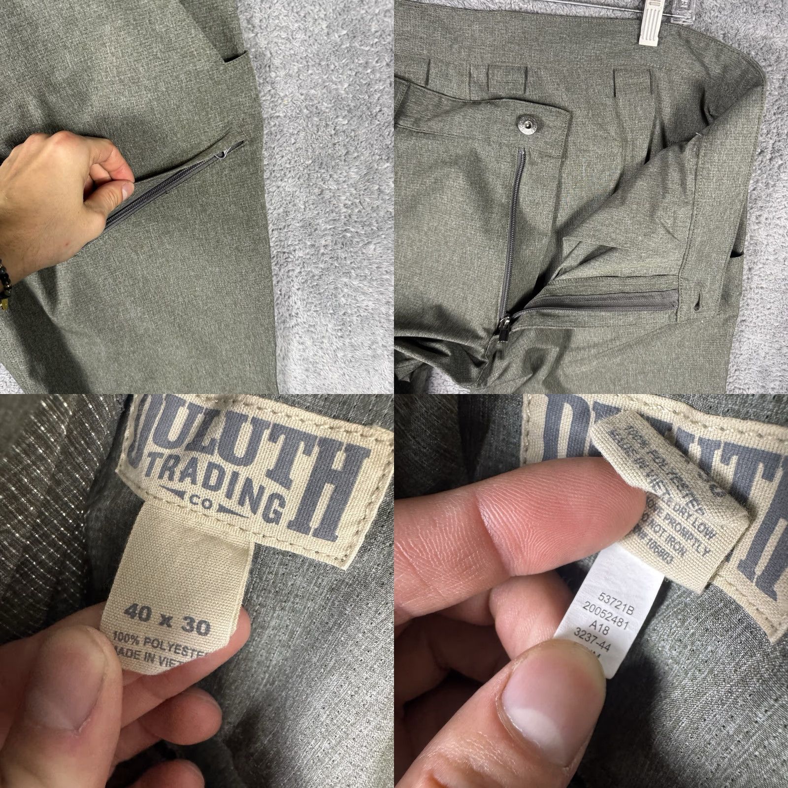 Vintage Duluth Breezeshooter Pants Mens 40x30 Cargo Utility Workwear 53721B Size US 40 / EU 56 - 8 Thumbnail