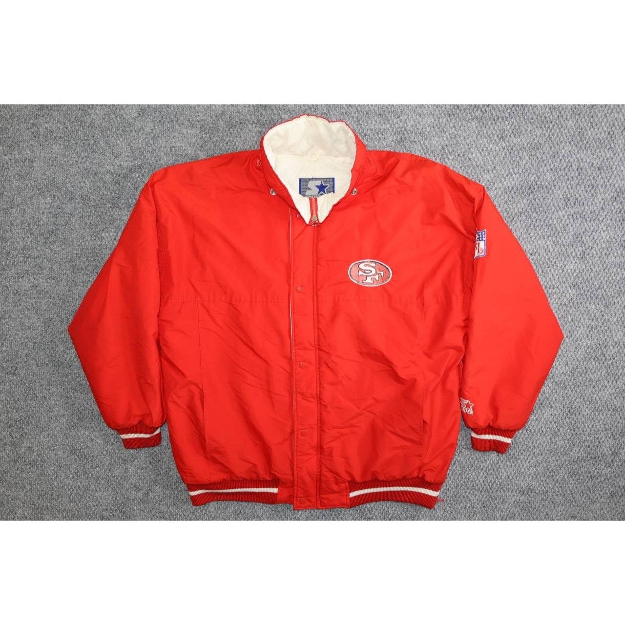 Starter Vintage Starter San Francisco 49ers NFL Hooded Puffer Jacket Size US XL / EU 56 / 4 - 13 Thumbnail